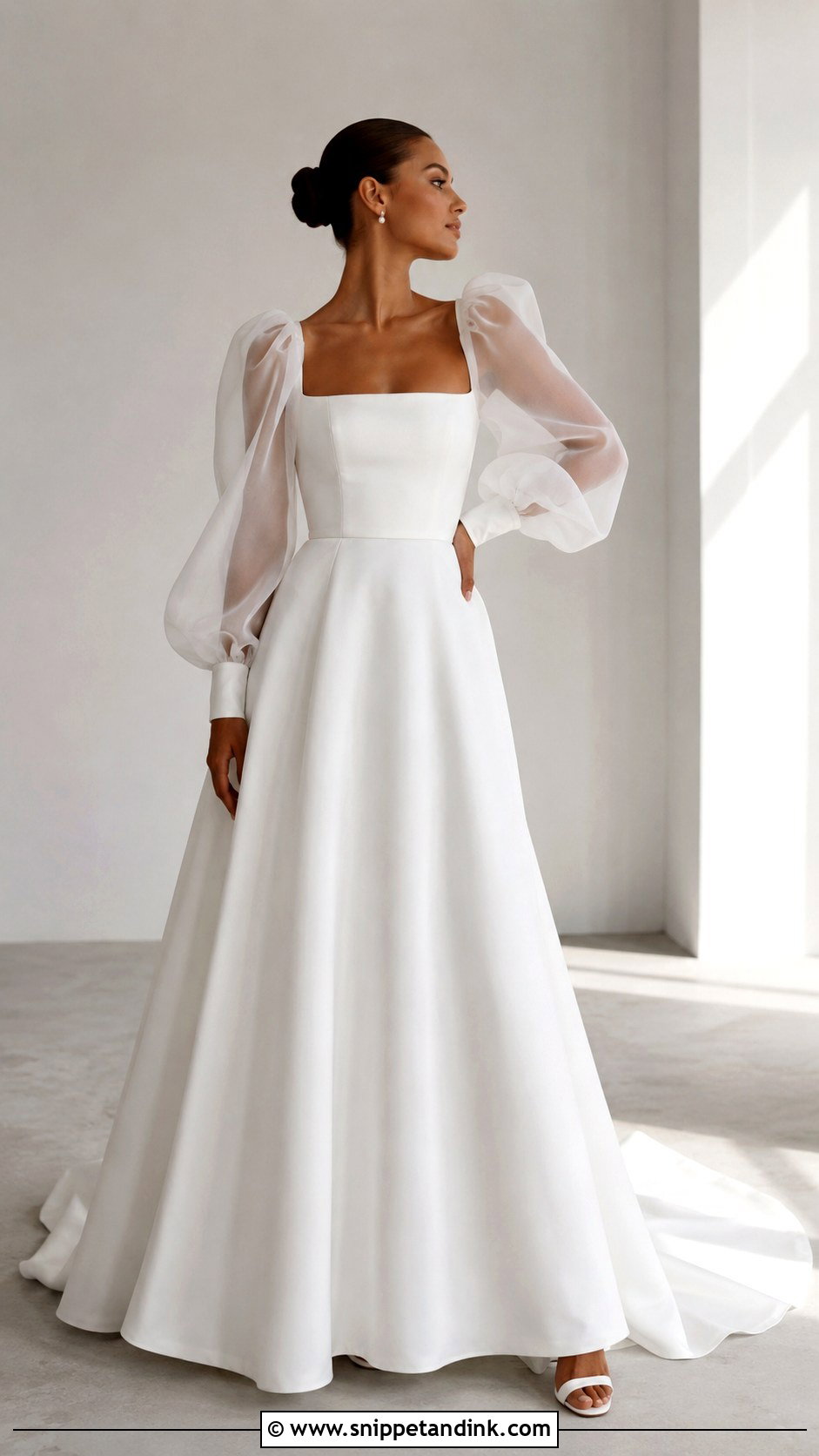 Organza Sleeve Wedding Dress - Snippet and Ink - 30 Wedding Dresses Sleeves