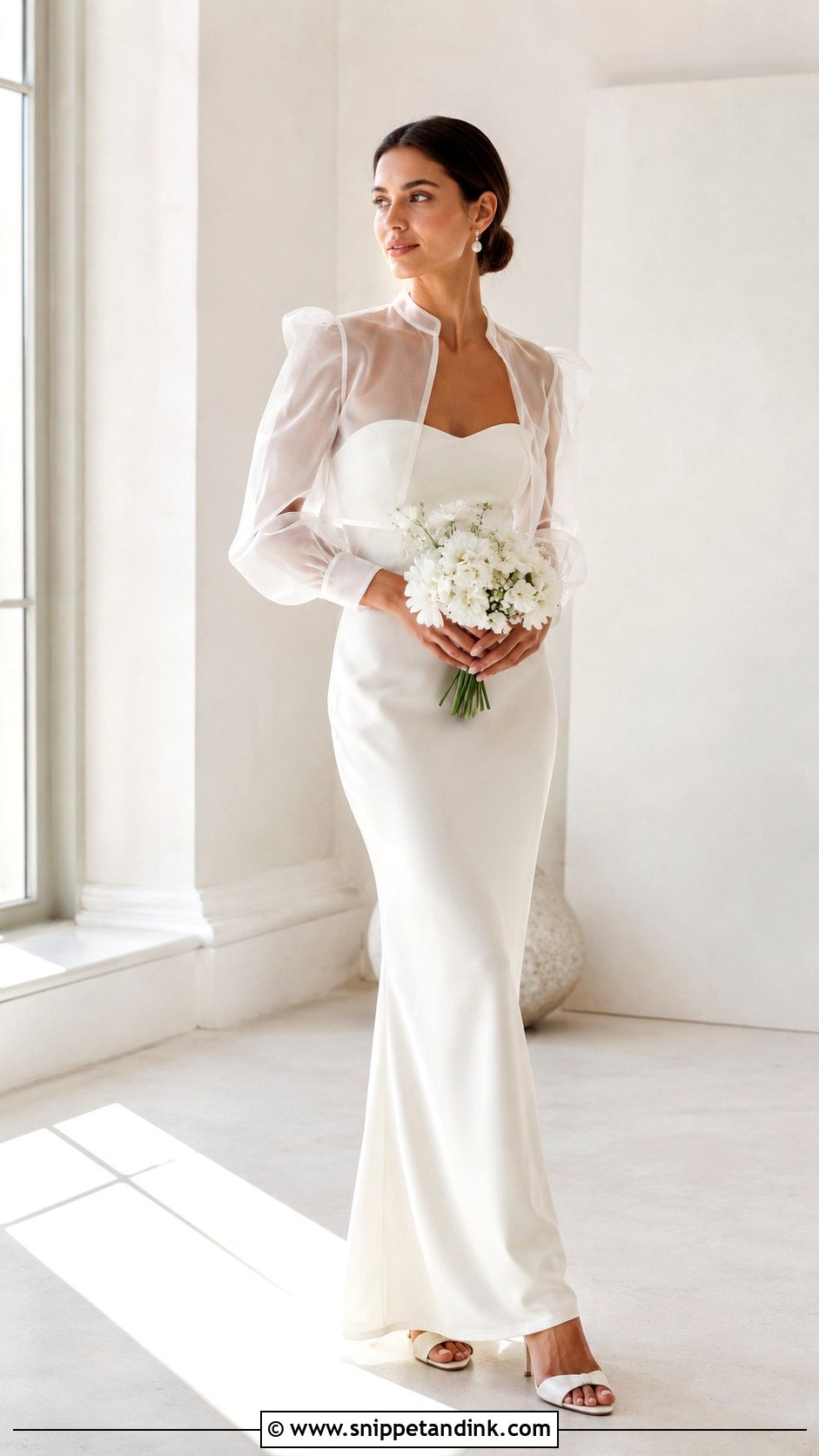 Organza Wedding Dress Jacket - Snippet and Ink - 25 Wedding Dress Jacket Ideas