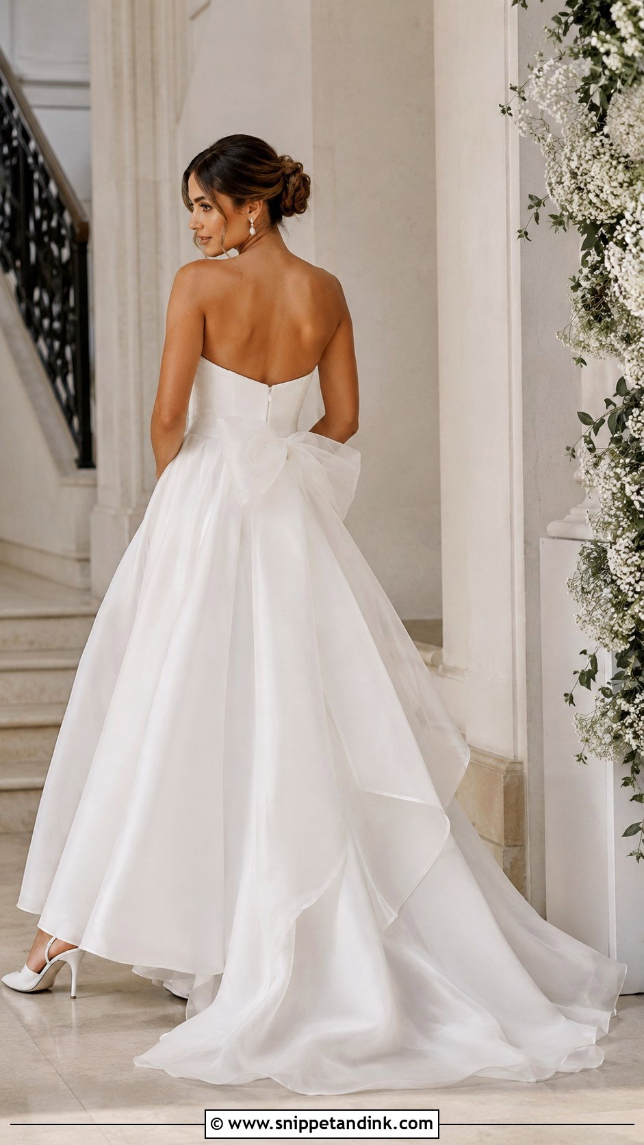 Organza Wedding Dress With Bow - Snippet and Ink - 30 Organza Wedding Dress Ideas