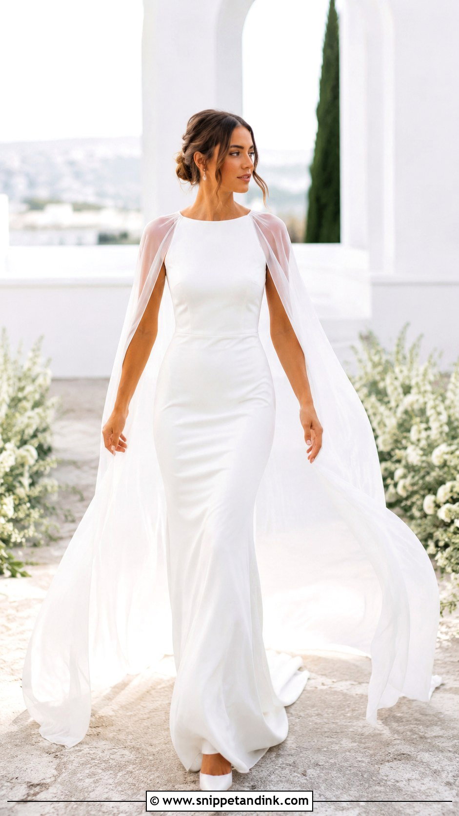 Organza Wedding Dress With Cape - Snippet and Ink - 30 Organza Wedding Dress Ideas