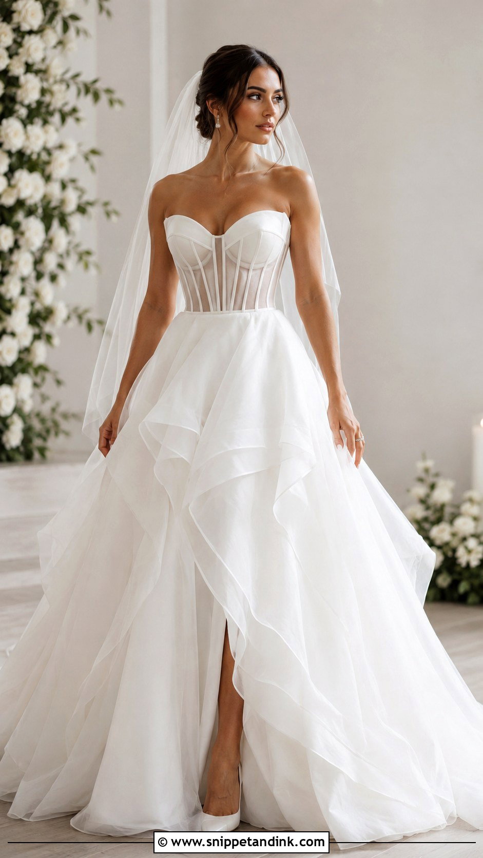 Organza Wedding Dress With Corset Bodice - Snippet and Ink - 30 Organza Wedding Dress Ideas