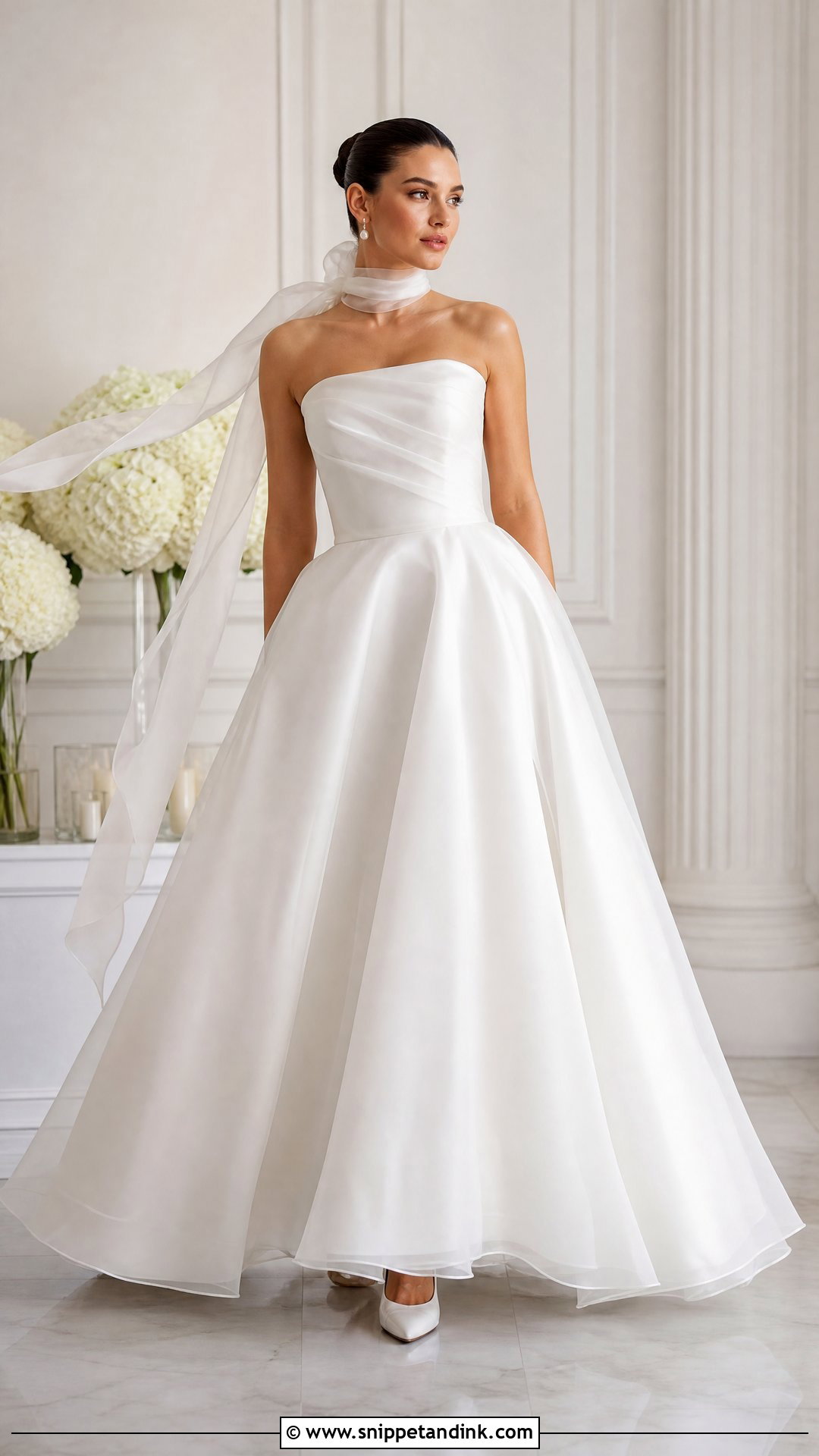 Organza Wedding Dress With Neck Scarf - Snippet and Ink - 25 Wedding Dress with Neck Scarf Ideas