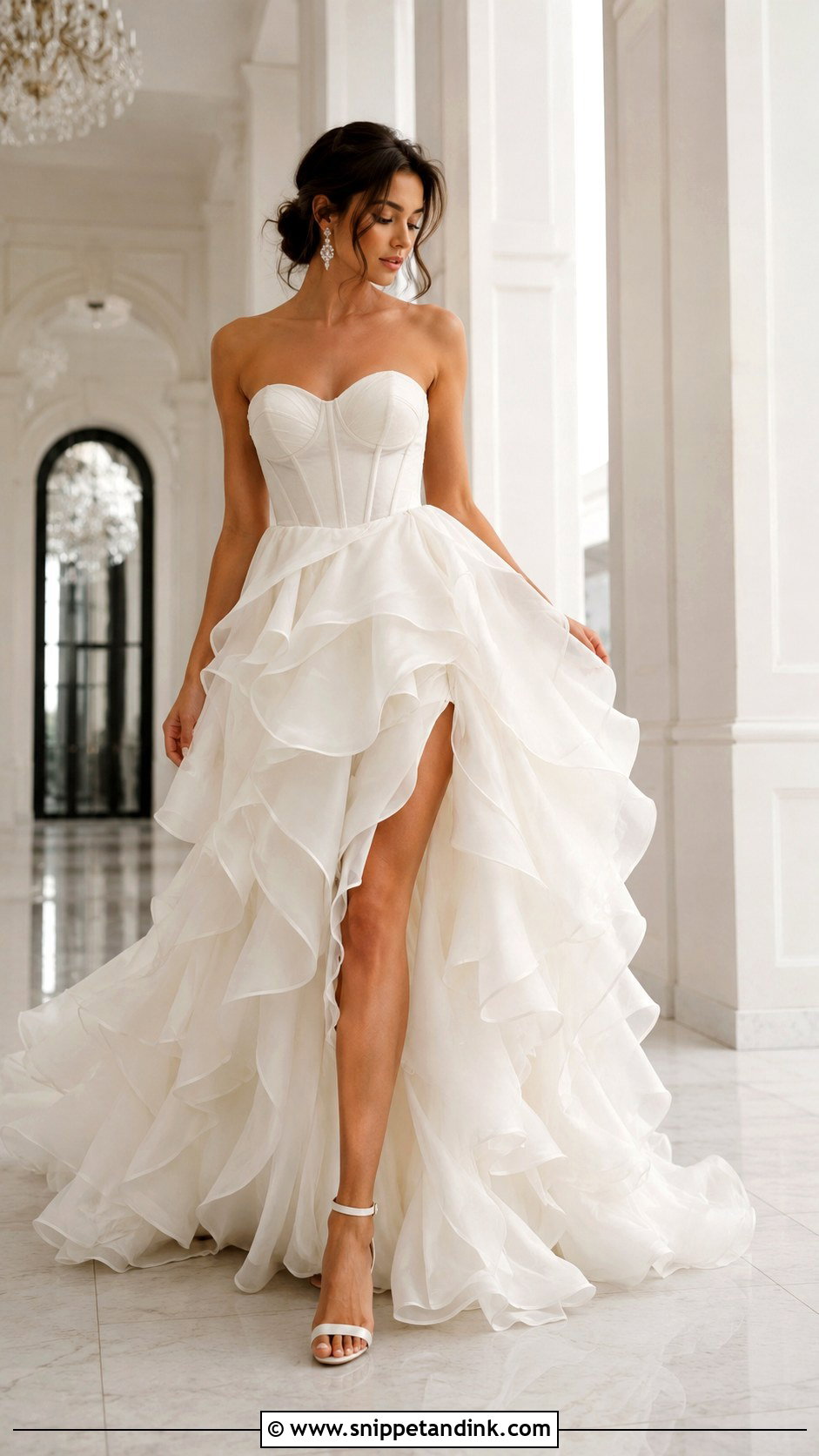 Organza Wedding Dress With Ruffle Skirt - Snippet and Ink - 30 Organza Wedding Dress Ideas