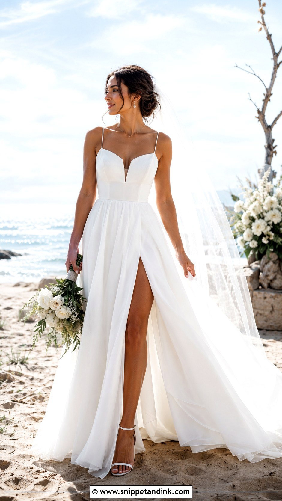 Organza Wedding Dress With Slit - Snippet and Ink - 30 Organza Wedding Dress Ideas