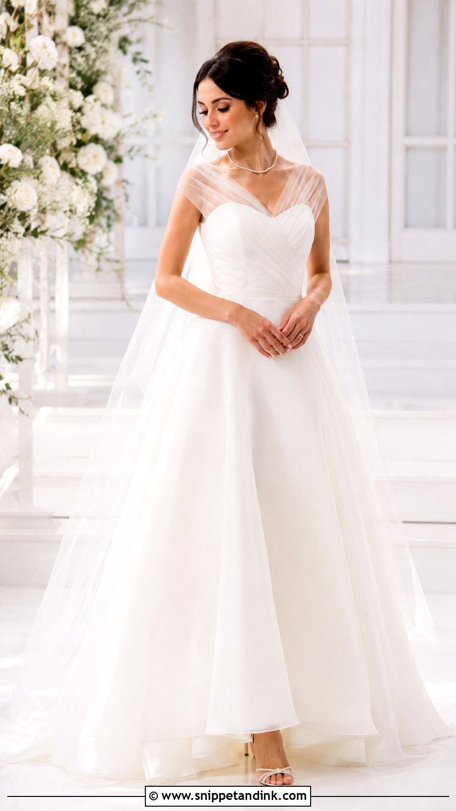 Organza Wedding Dress With Veil - Snippet and Ink - 30 Organza Wedding Dress Ideas