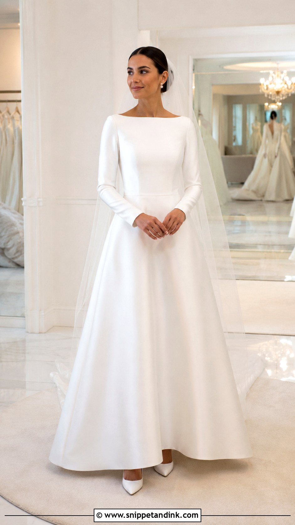 Orthodox Bateau Neck Wedding Dress - Snippet and Ink - 25 Orthodox Wedding Dress Ideas