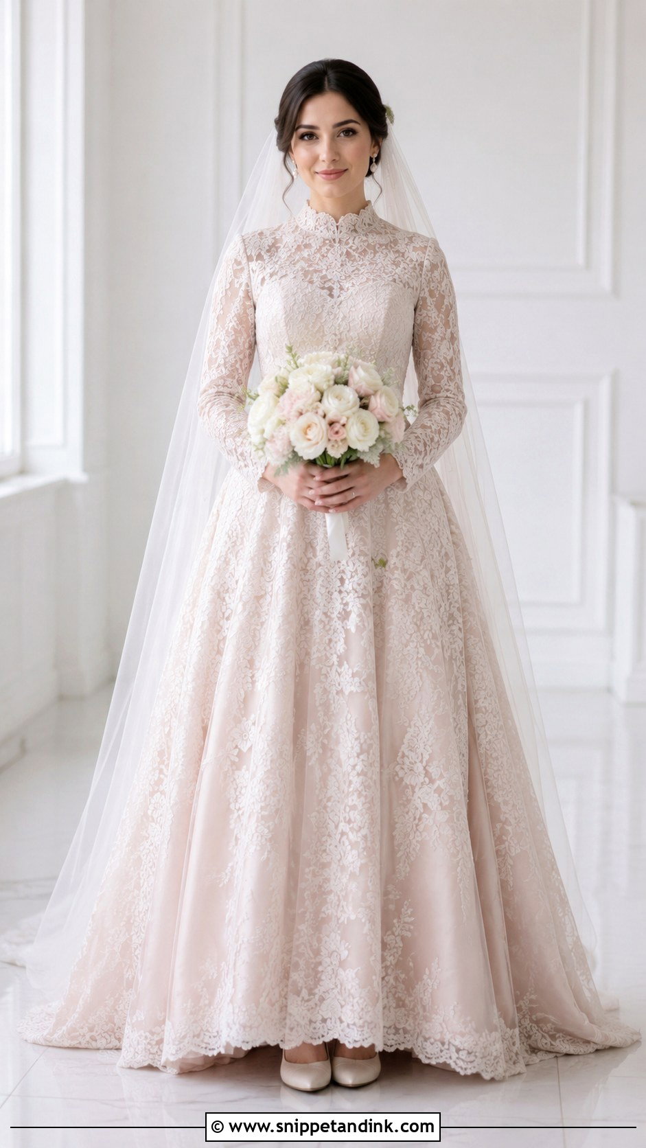 Orthodox Blush Wedding Dress - Snippet and Ink - 25 Orthodox Wedding Dress Ideas