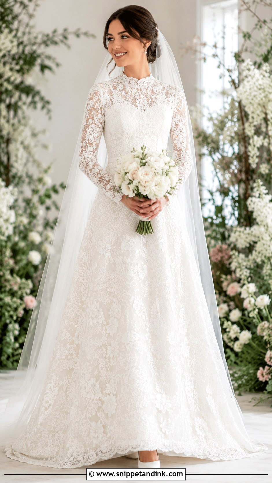 Orthodox Floral Lace Wedding Dress - Snippet and Ink - 25 Orthodox Wedding Dress Ideas
