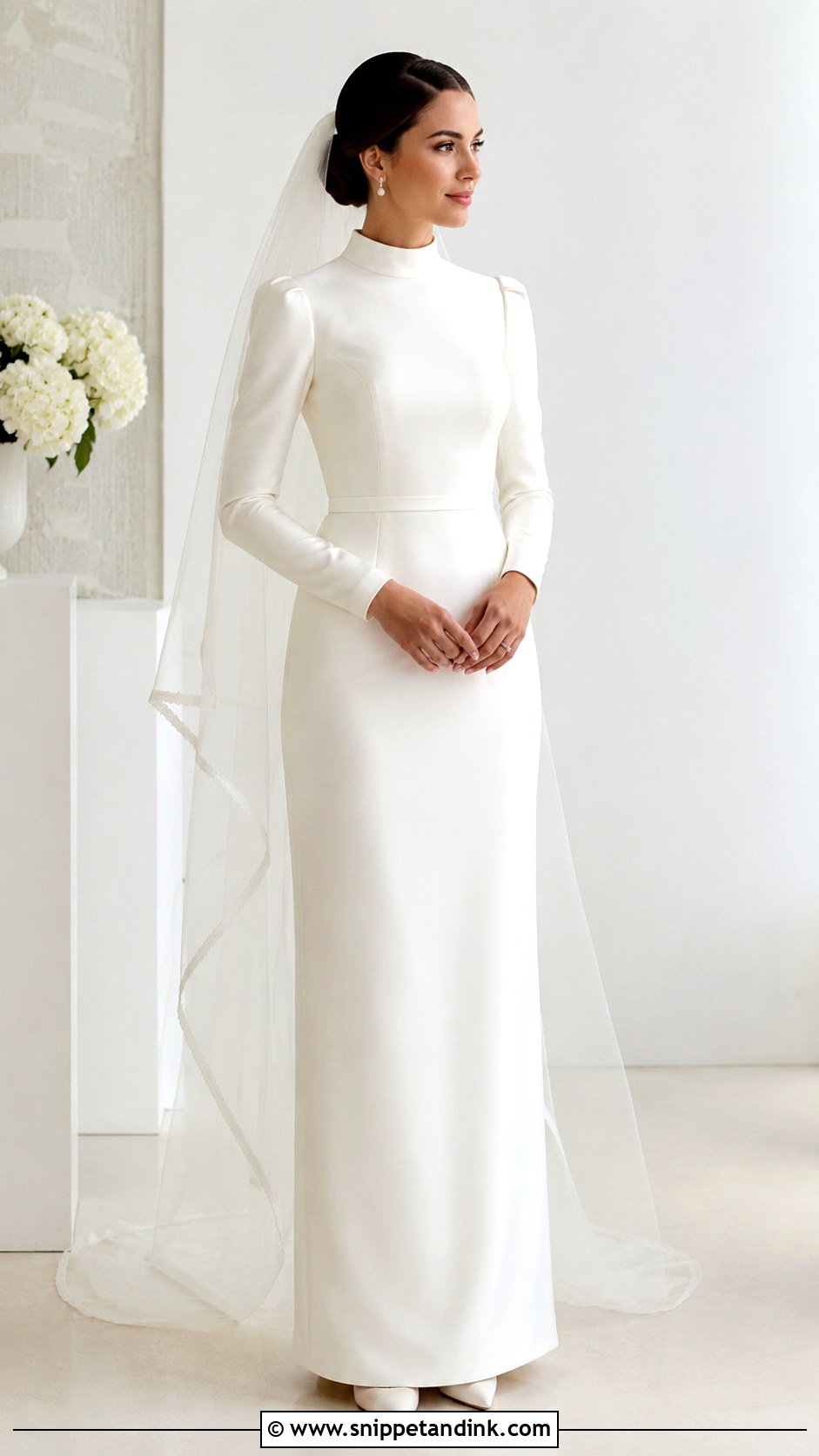 Orthodox High Neck Wedding Dress - Snippet and Ink - 25 Orthodox Wedding Dress Ideas