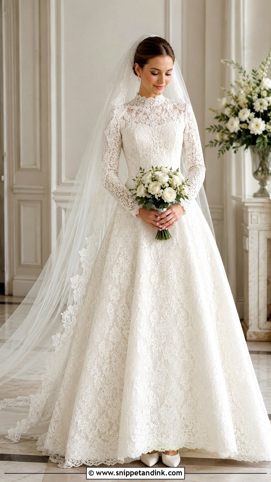 Orthodox Long Sleeve Lace Wedding Dress - Snippet and Ink - 25 Orthodox Wedding Dress Ideas