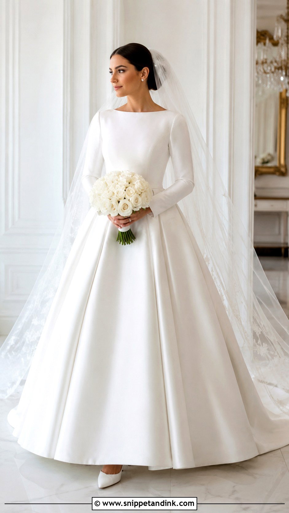 Orthodox Satin Ball Gown Wedding Dress - Snippet and Ink - 25 Orthodox Wedding Dress Ideas