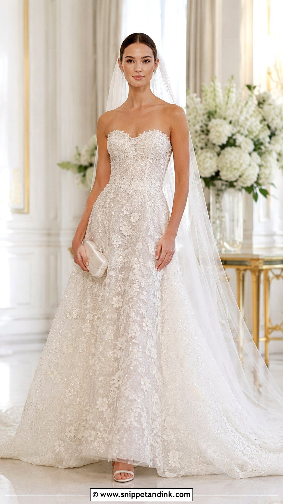 Oscar De La Renta Beaded Wedding Dress - Snippet and Ink - 30 Oscar De La Renta Wedding Dress Ideas