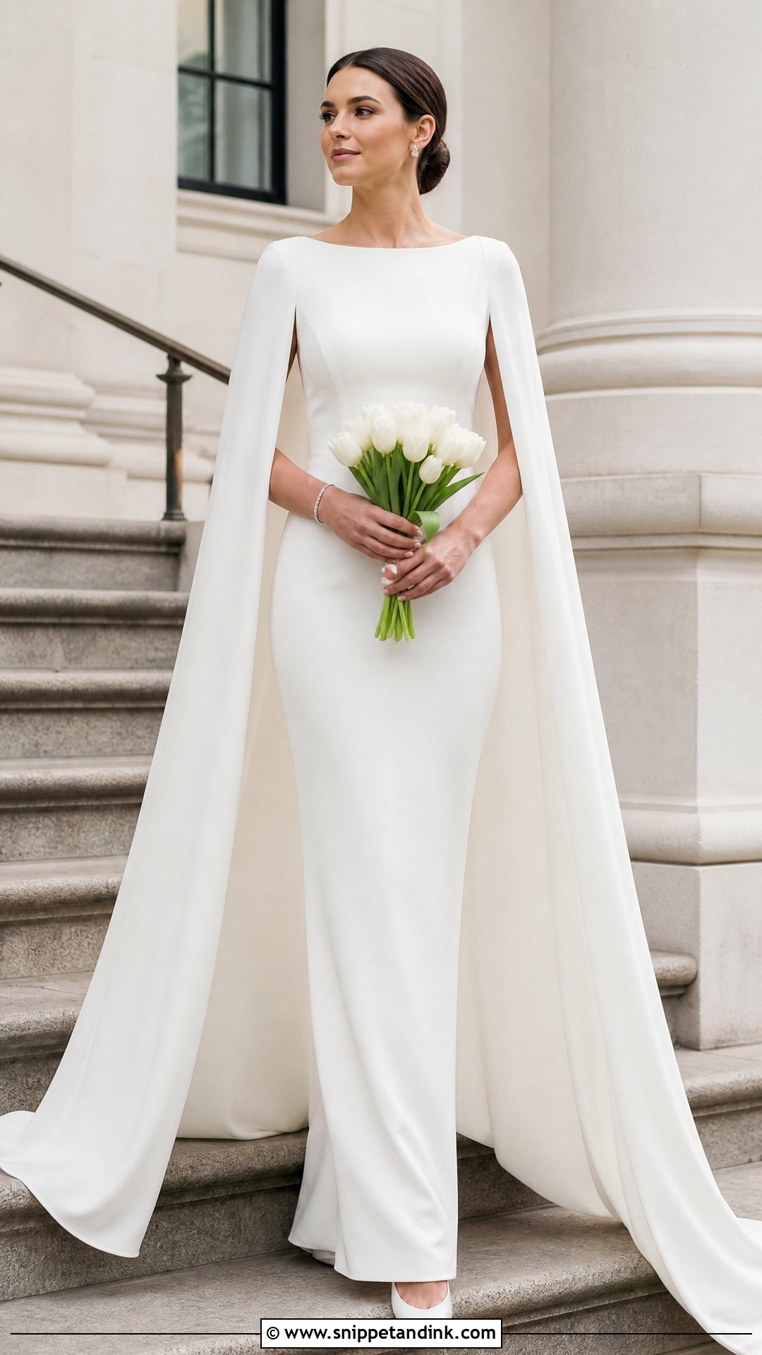 Oscar De La Renta Cape Sleeve Wedding Gown - Snippet and Ink - 20 Oscar Dela Renta Wedding Dress Ideas