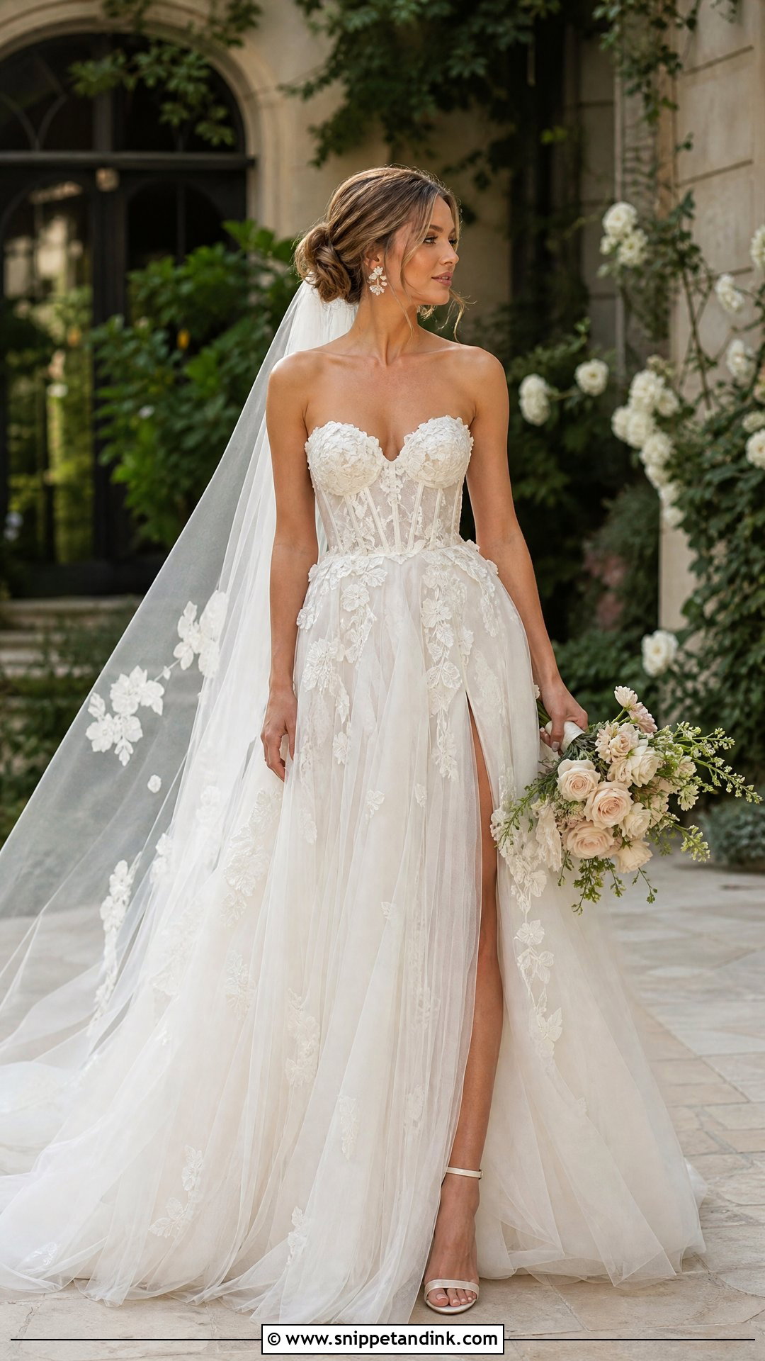 Oscar De La Renta Corset Tulle Wedding Gown - Snippet and Ink - 20 Oscar Dela Renta Wedding Dress Ideas