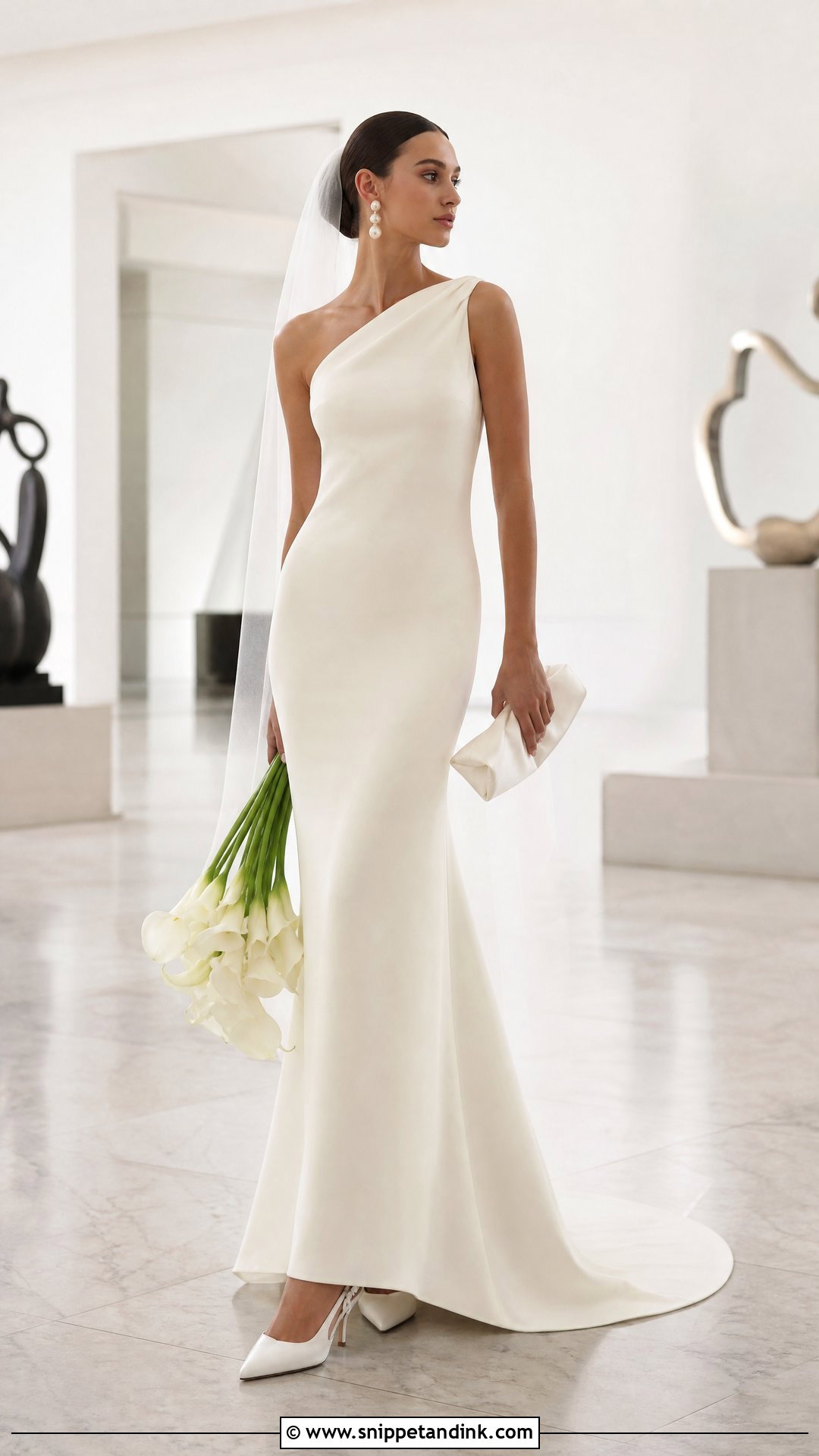 Oscar De La Renta Crepe Column Wedding Dress - Snippet and Ink - 20 Oscar Dela Renta Wedding Dress Ideas