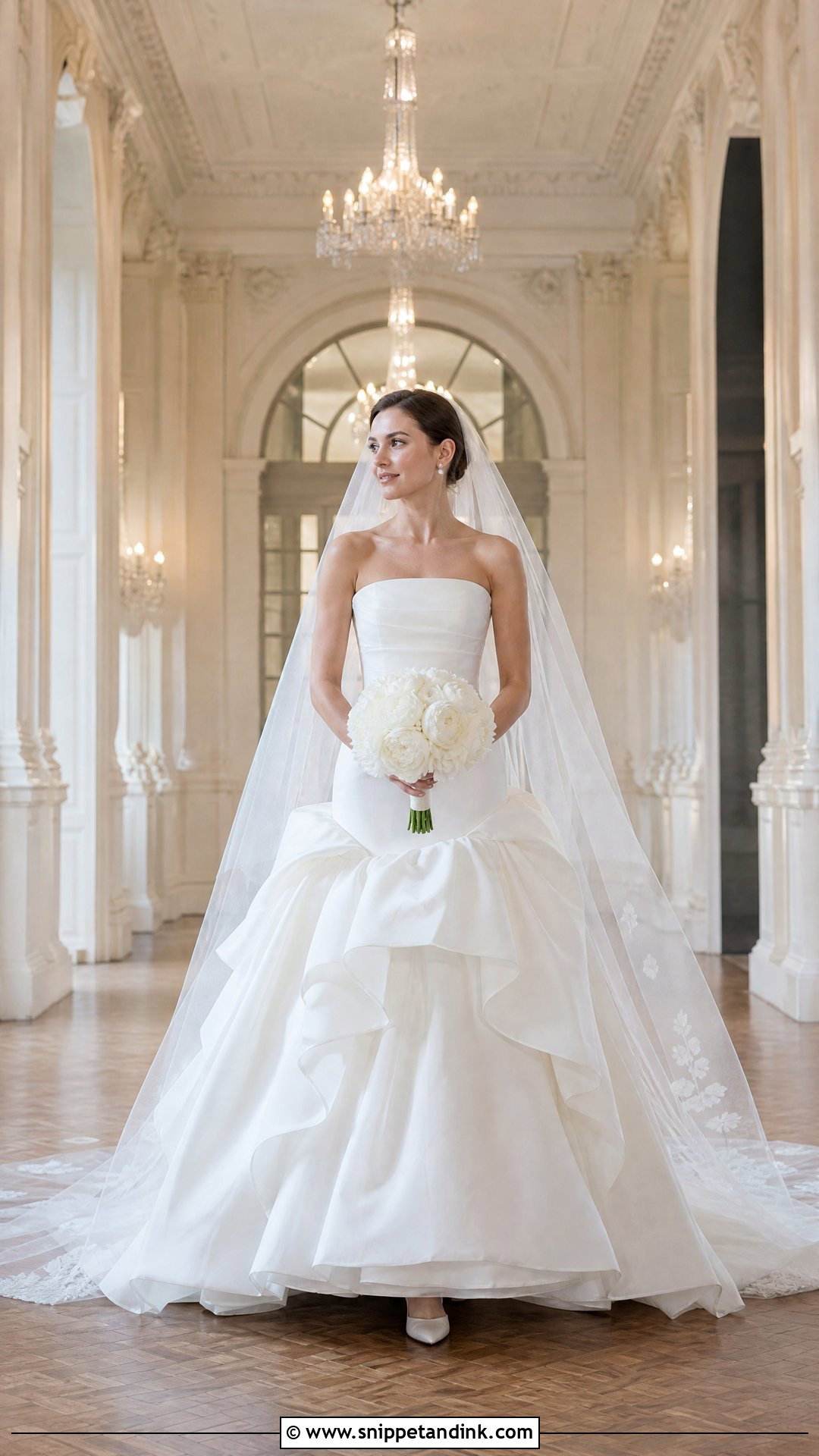 Oscar De La Renta Drop Waist Ball Gown - Snippet and Ink - 20 Oscar Dela Renta Wedding Dress Ideas