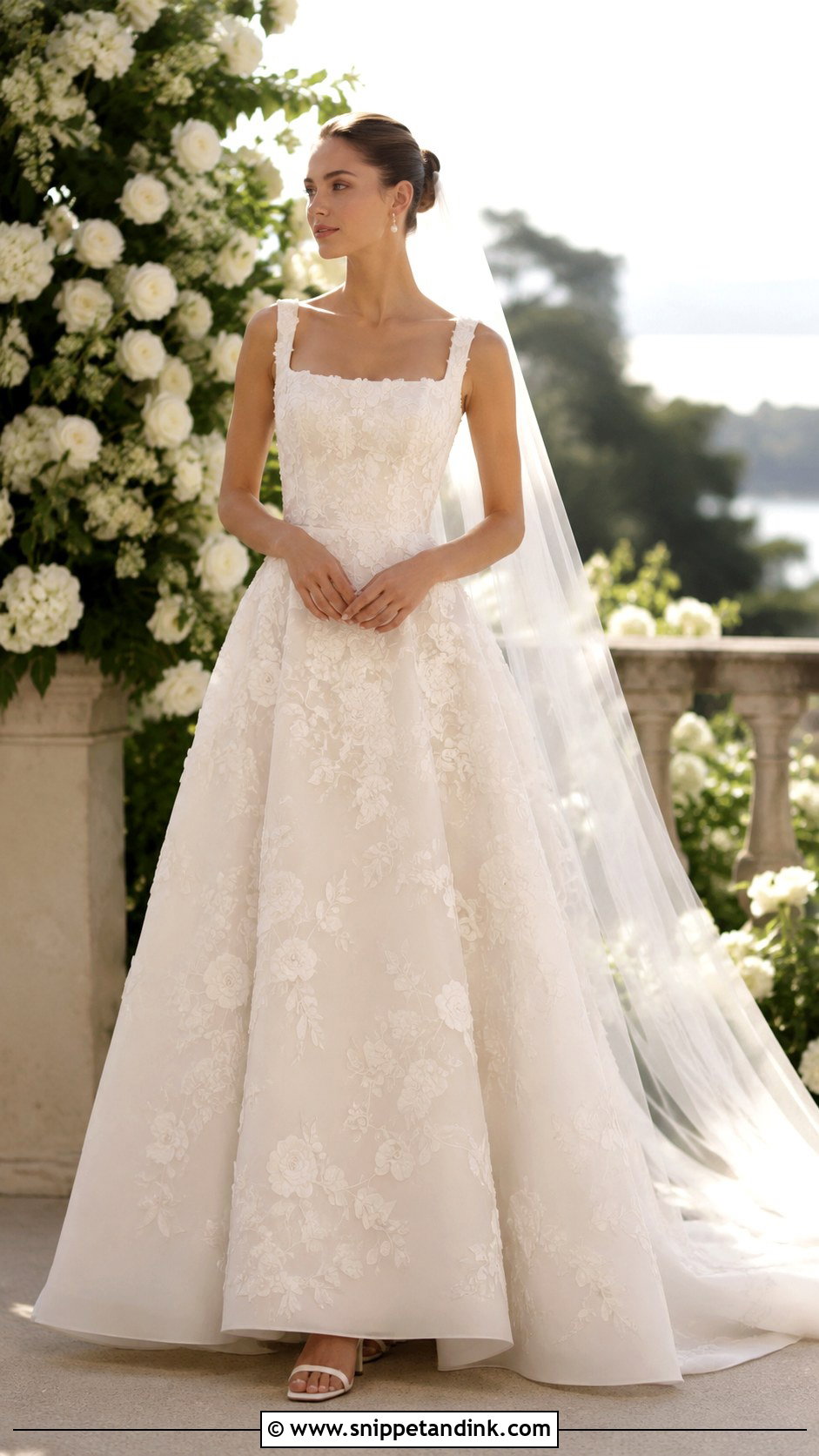 Oscar De La Renta Embroidered Wedding Dress - Snippet and Ink - 30 Oscar De La Renta Wedding Dress Ideas