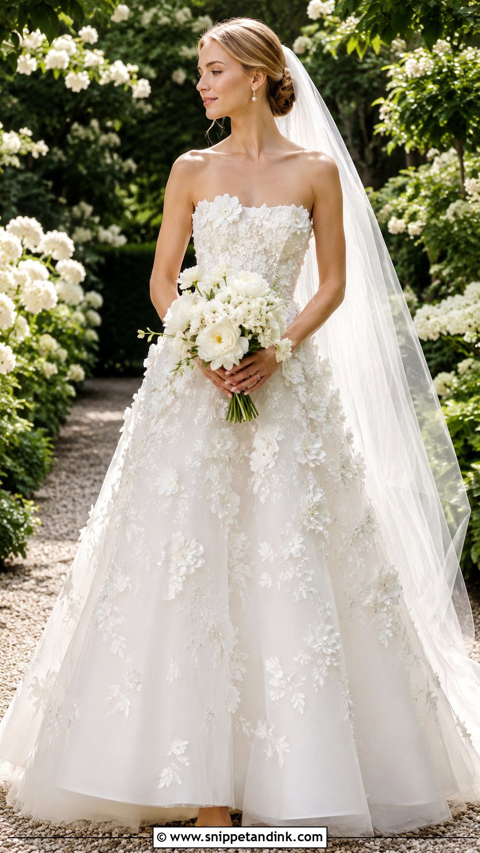 Oscar De La Renta Floral Applique Wedding Dress - Snippet and Ink - 30 Oscar De La Renta Wedding Dress Ideas