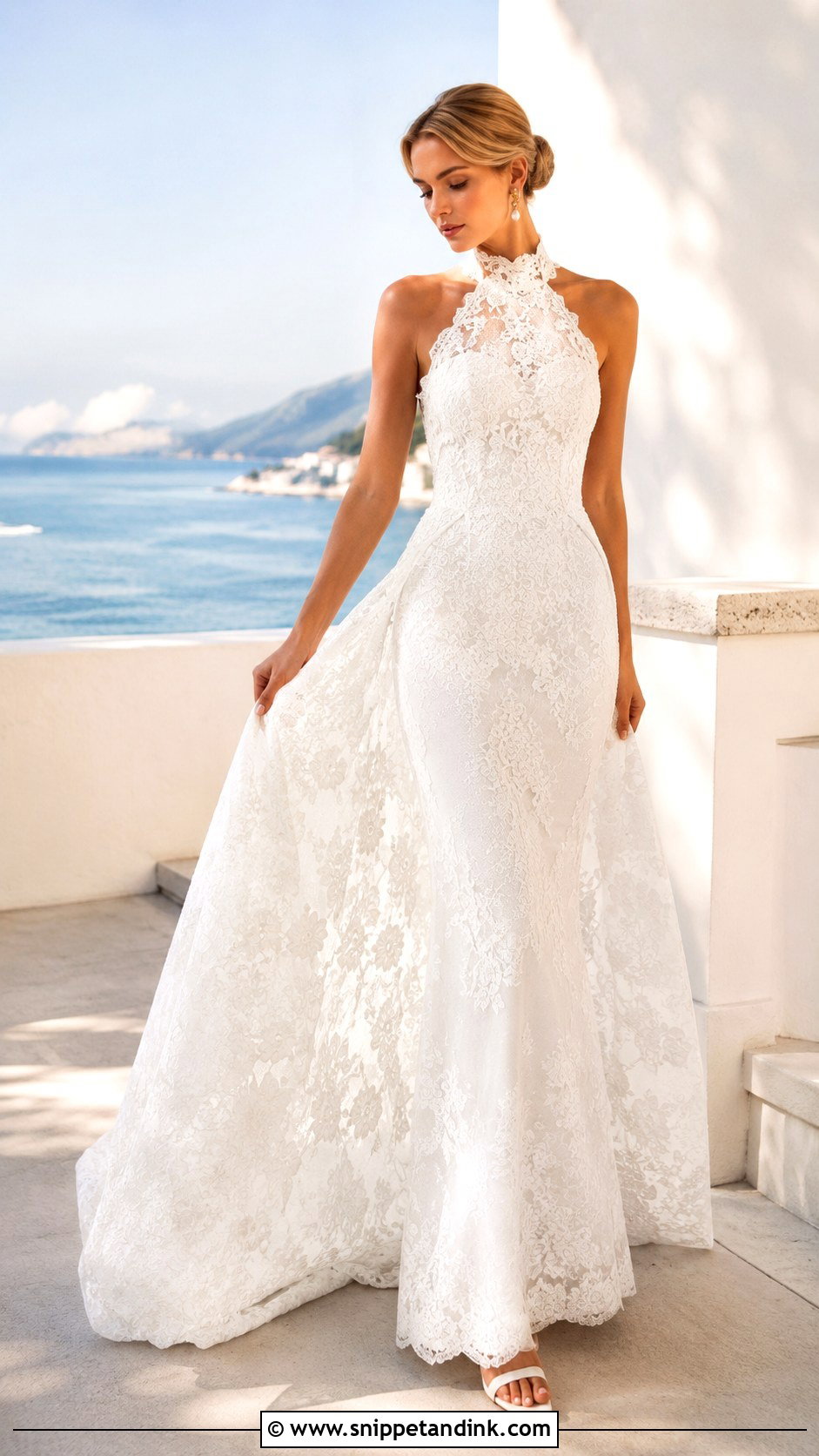 Oscar De La Renta Halter Wedding Dress - Snippet and Ink - 30 Oscar De La Renta Wedding Dress Ideas
