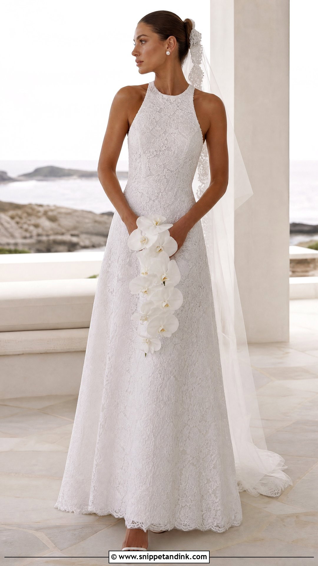 Oscar De La Renta Lace Halter Wedding Dress - Snippet and Ink - 20 Oscar Dela Renta Wedding Dress Ideas
