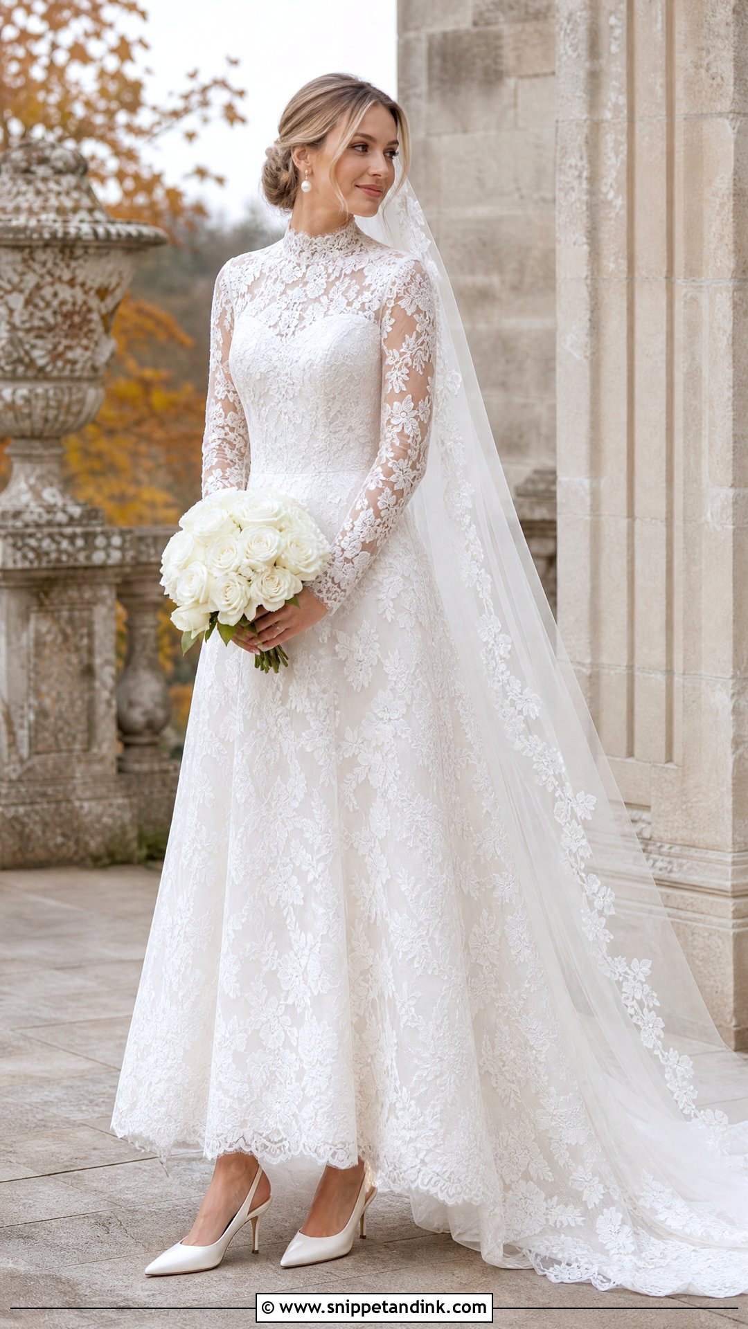 Oscar De La Renta Long Sleeve Lace Wedding Dress - Snippet and Ink - 20 Oscar Dela Renta Wedding Dress Ideas