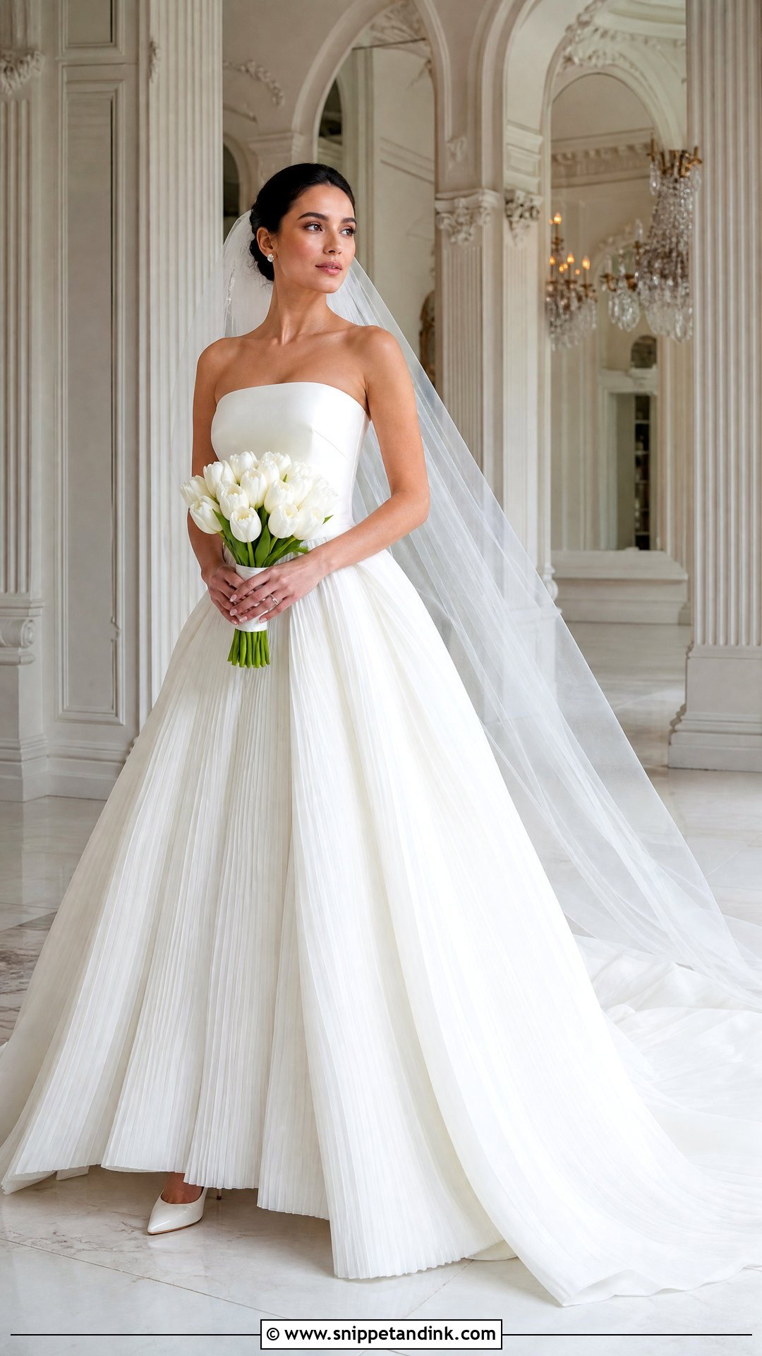 Oscar De La Renta Pleated Organza Wedding Gown - Snippet and Ink - 20 Oscar Dela Renta Wedding Dress Ideas