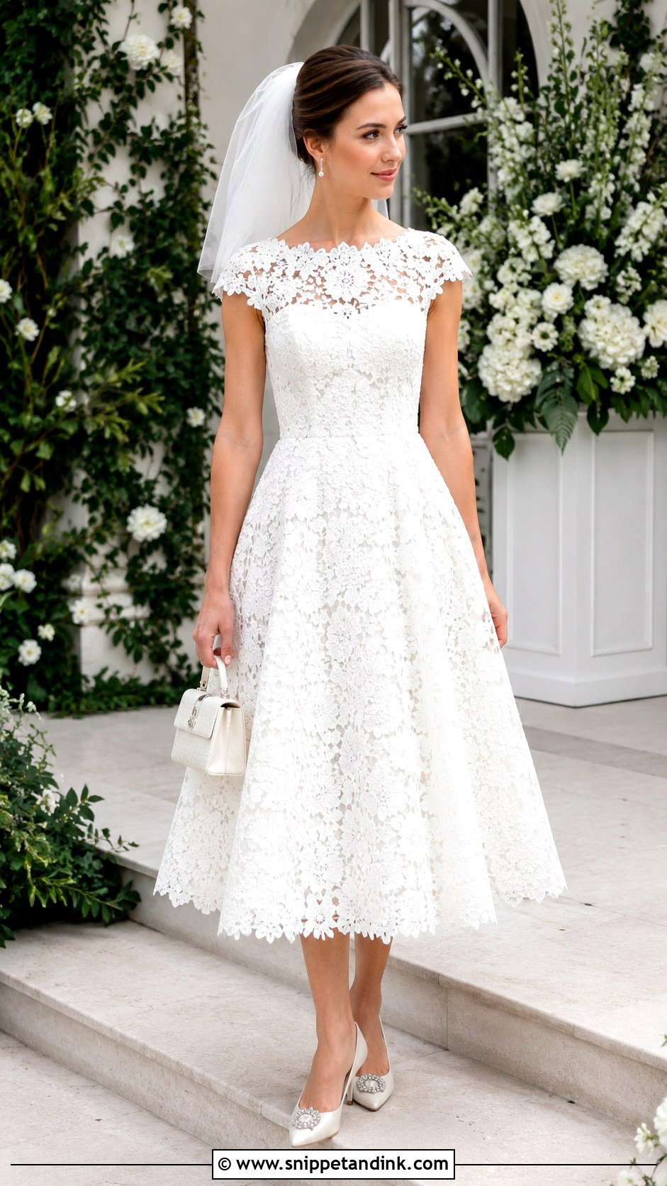 Oscar De La Renta Tea Length Wedding Dress - Snippet and Ink - 30 Oscar De La Renta Wedding Dress Ideas