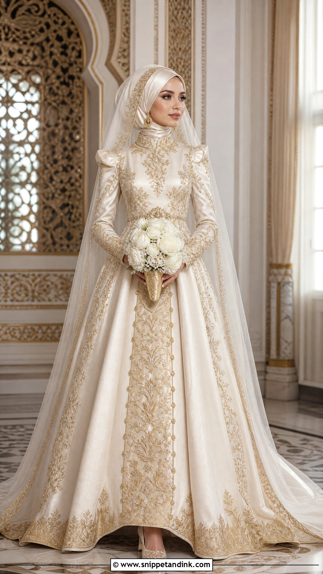 Ottoman Inspired Hijab Wedding Dress - Snippet and Ink - 20 Wedding Dresses for Hijabi Girl