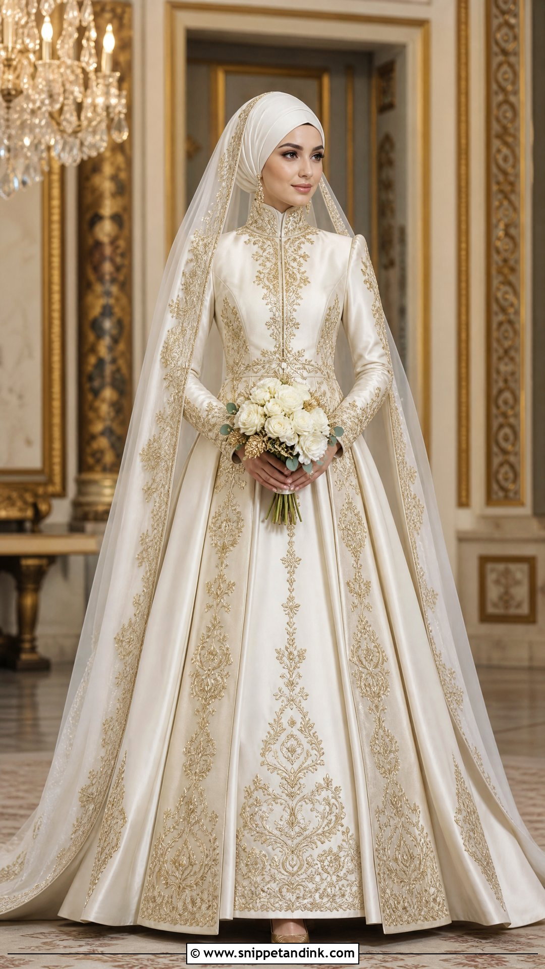Ottoman Inspired Hijabi Wedding Gown - Snippet and Ink - 20 Hijabi Wedding Dress Gowns