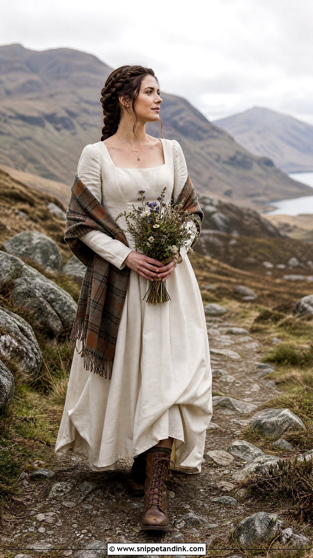 Outdoor Elopement Outlander Wedding Dress - Snippet and Ink - 20 Outlander Wedding Dress Ideas