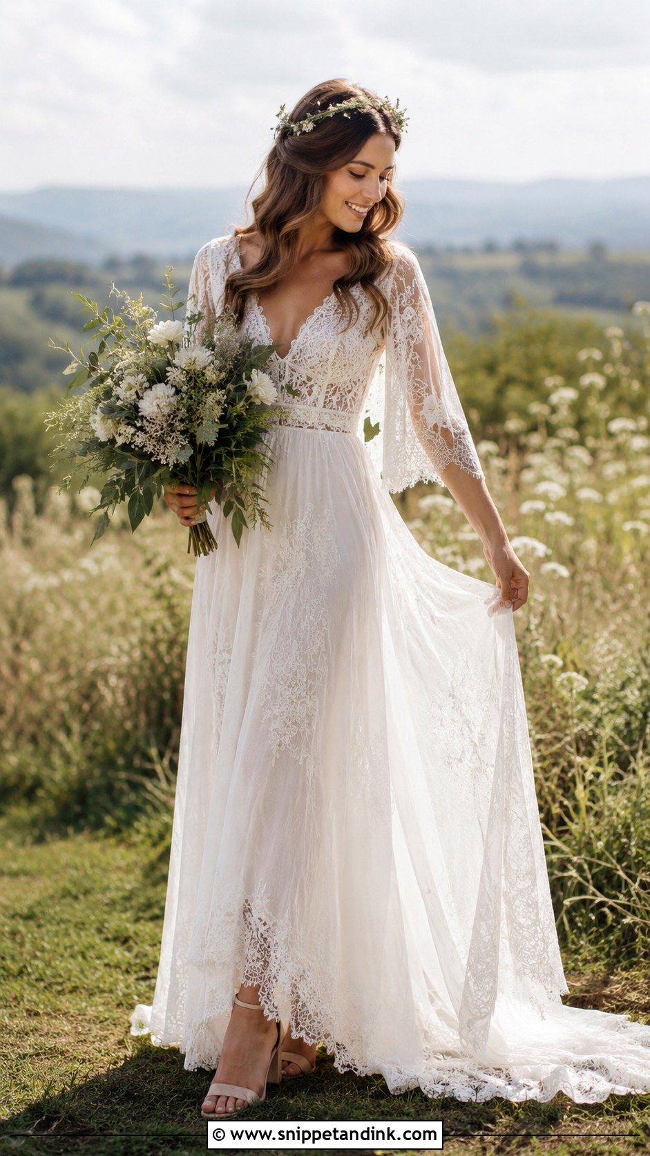 Outdoor Wedding Bride Boho Dress - Snippet and Ink - 30 Outdoor Wedding Dress Ideas