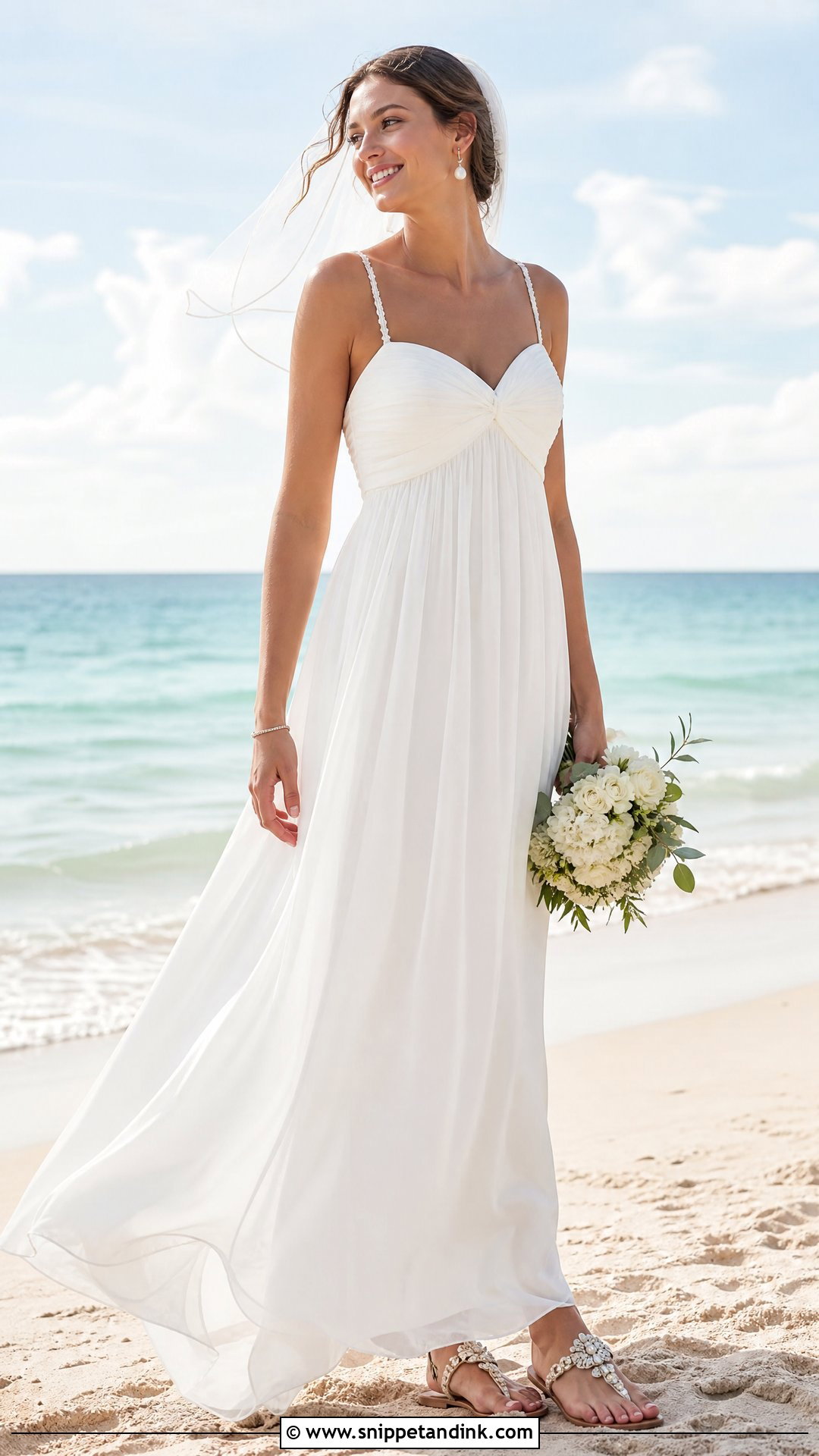 Outdoor Wedding Chiffon Beach Dress - Snippet and Ink - 25 Outside Wedding Dress Ideas