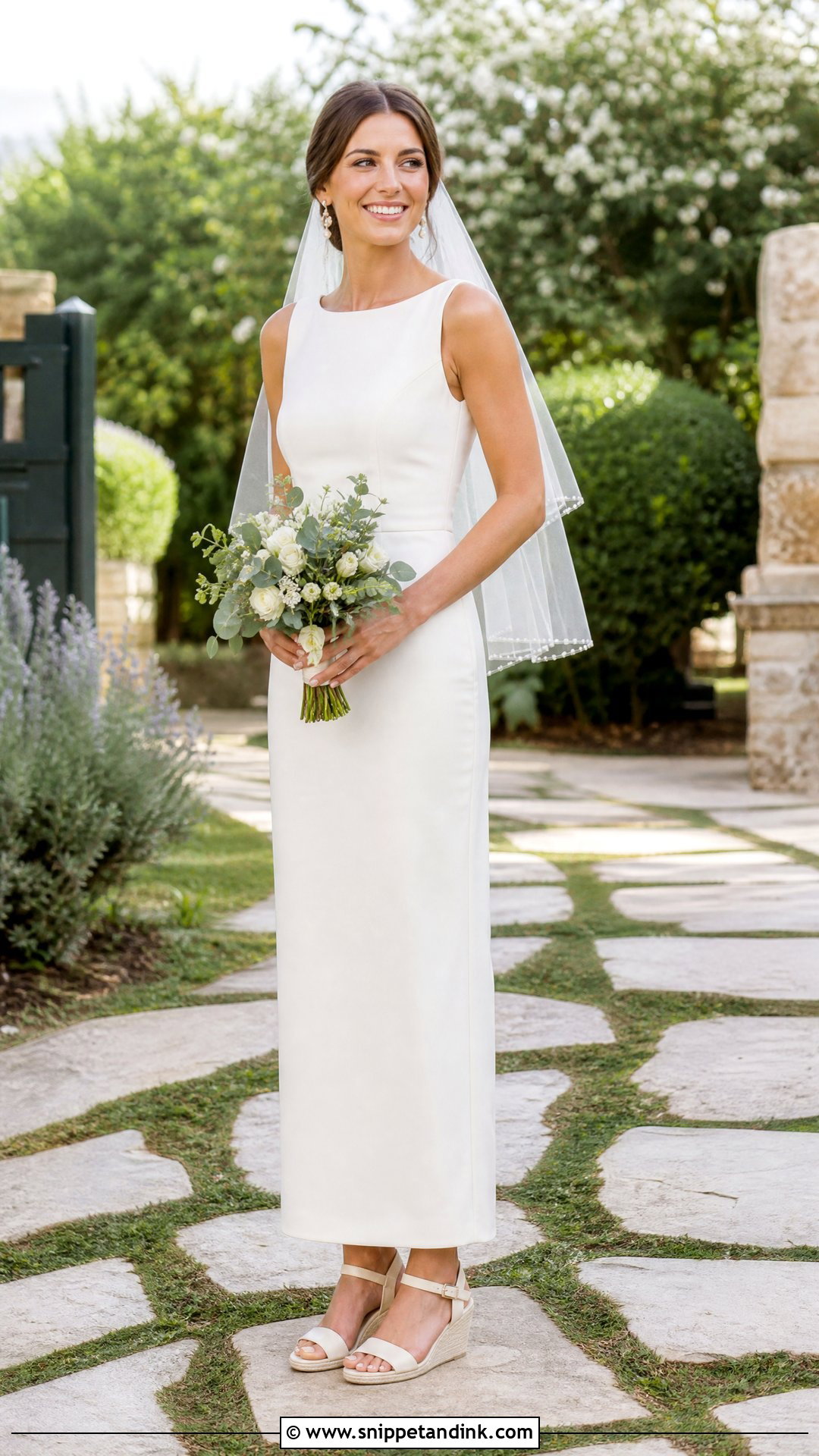 Outdoor Wedding Dress With Low Wedges - Snippet and Ink - 25 Wedding Footwear Ideas