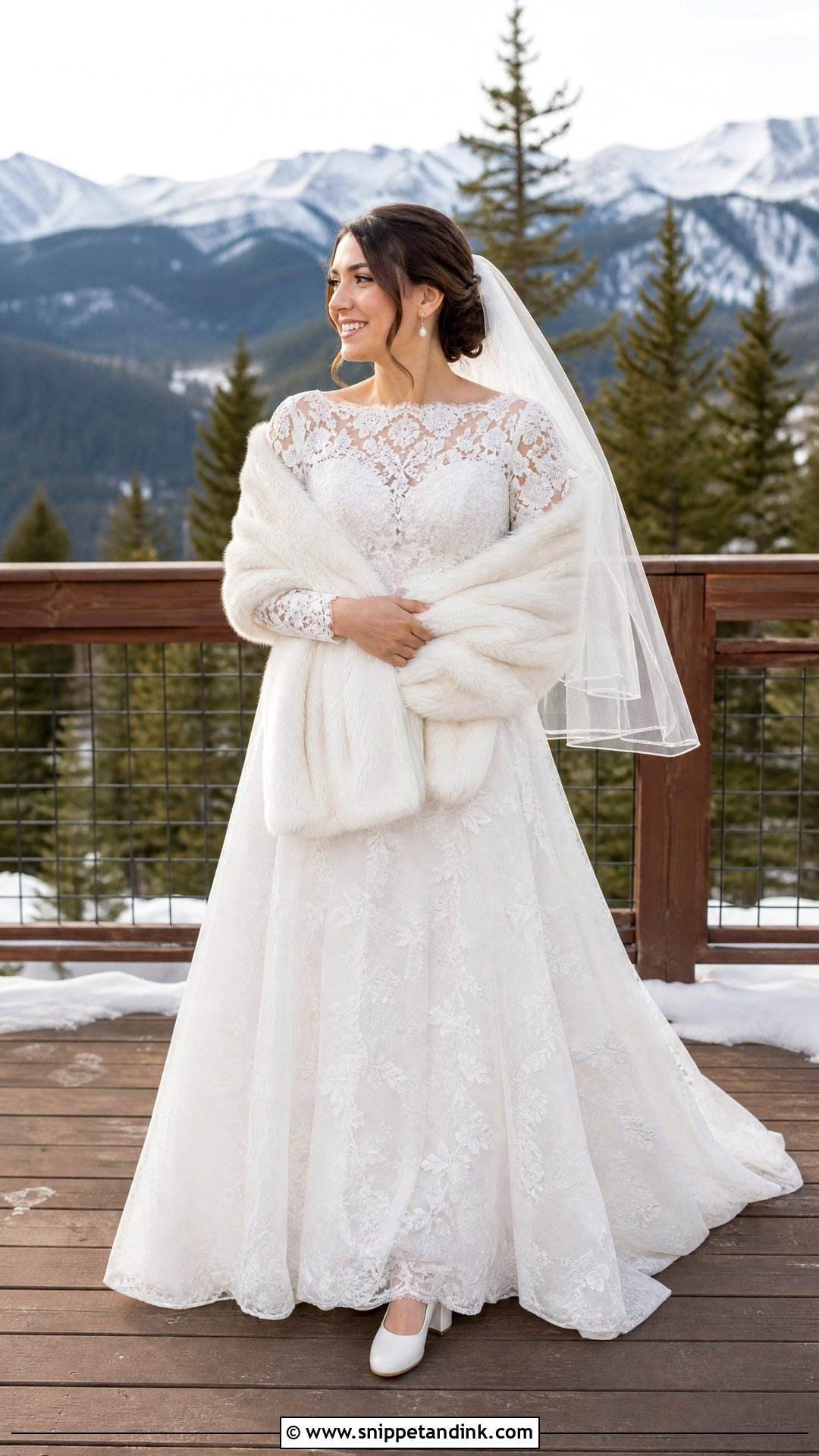 Outdoor Wedding Long Sleeve Lace Dress - Snippet and Ink - 25 Outside Wedding Dress Ideas