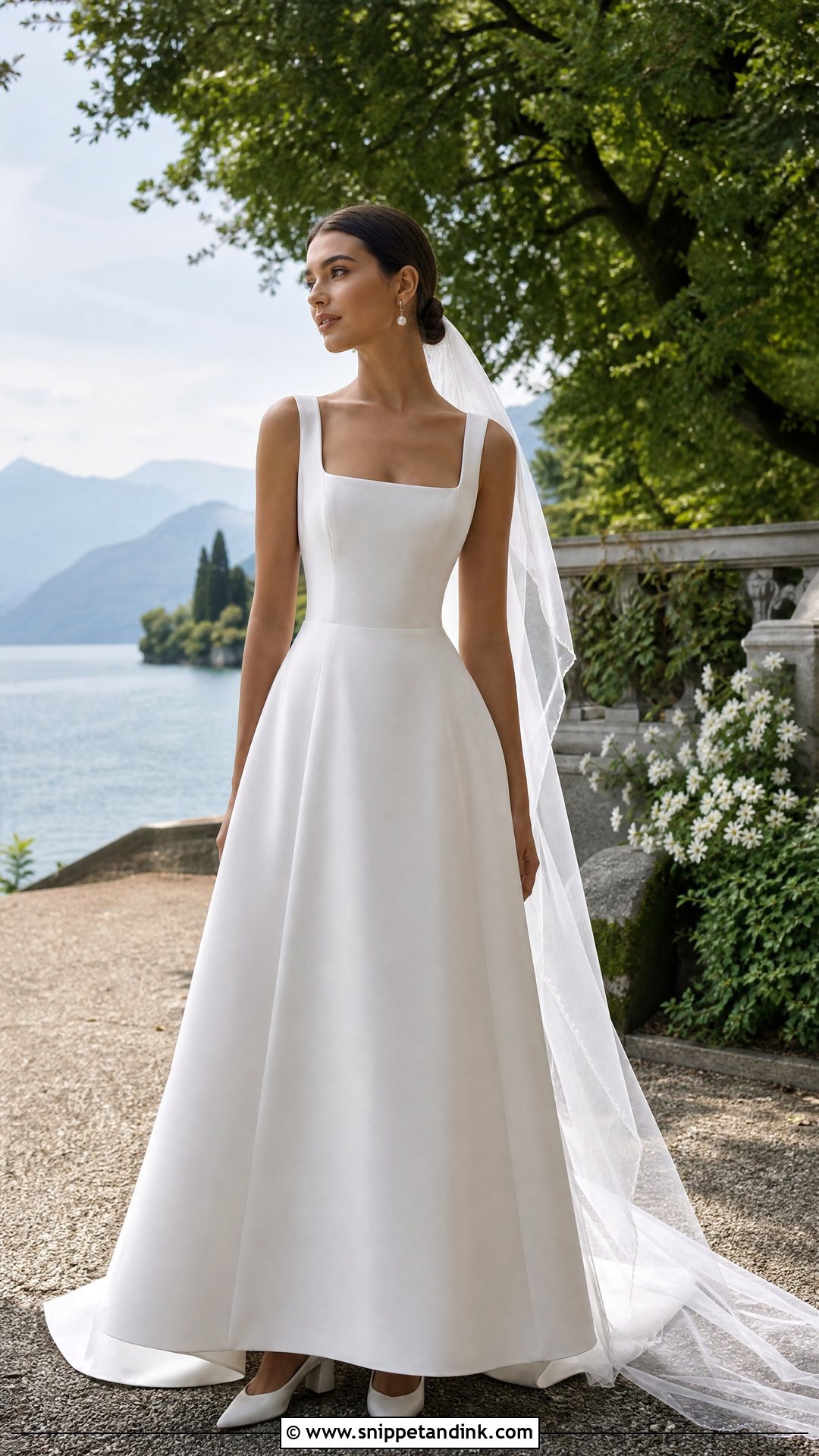 Outdoor Wedding Minimalist A Line Dress - Snippet and Ink - 25 Outside Wedding Dress Ideas