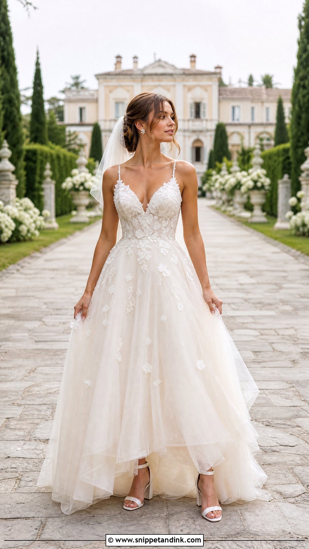 Outdoor Wedding Tulle Ball Gown - Snippet and Ink - 25 Outside Wedding Dress Ideas