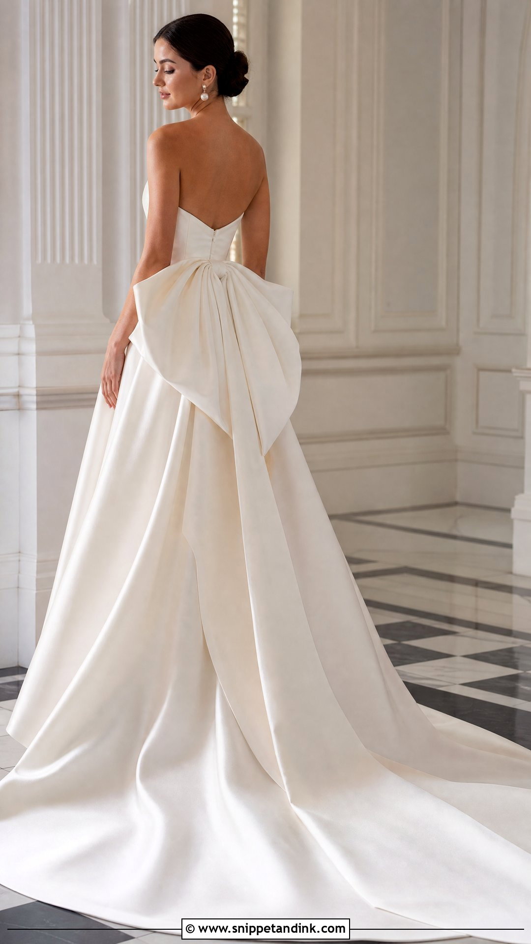 Oversized Back Bow Wedding Dress - Snippet and Ink - 25 Bow Wedding Dress Ideas