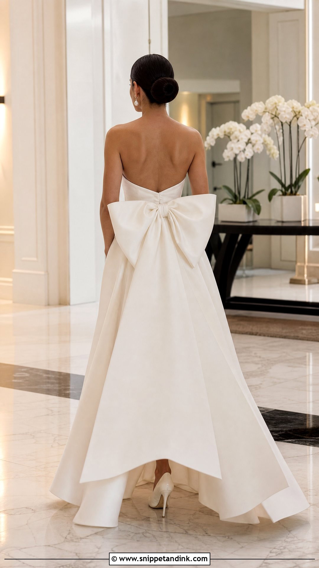 Oversized Bow Back Wedding Dress - Snippet and Ink - 20 Wedding Dress Back Detail Ideas