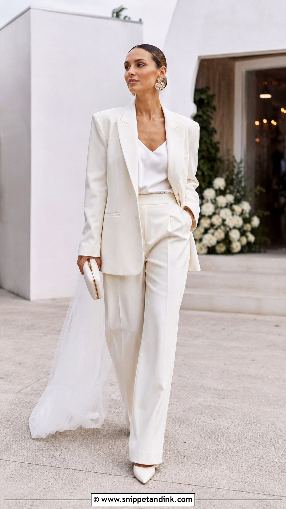 Oversized Bridal Suit - Snippet and Ink - 20 Bride in Suit Ideas