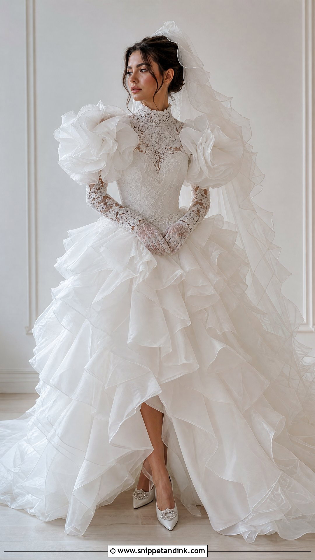 Oversized Ruffle Wedding Dress - Snippet and Ink - 20 Ugliest Wedding Dress Ideas