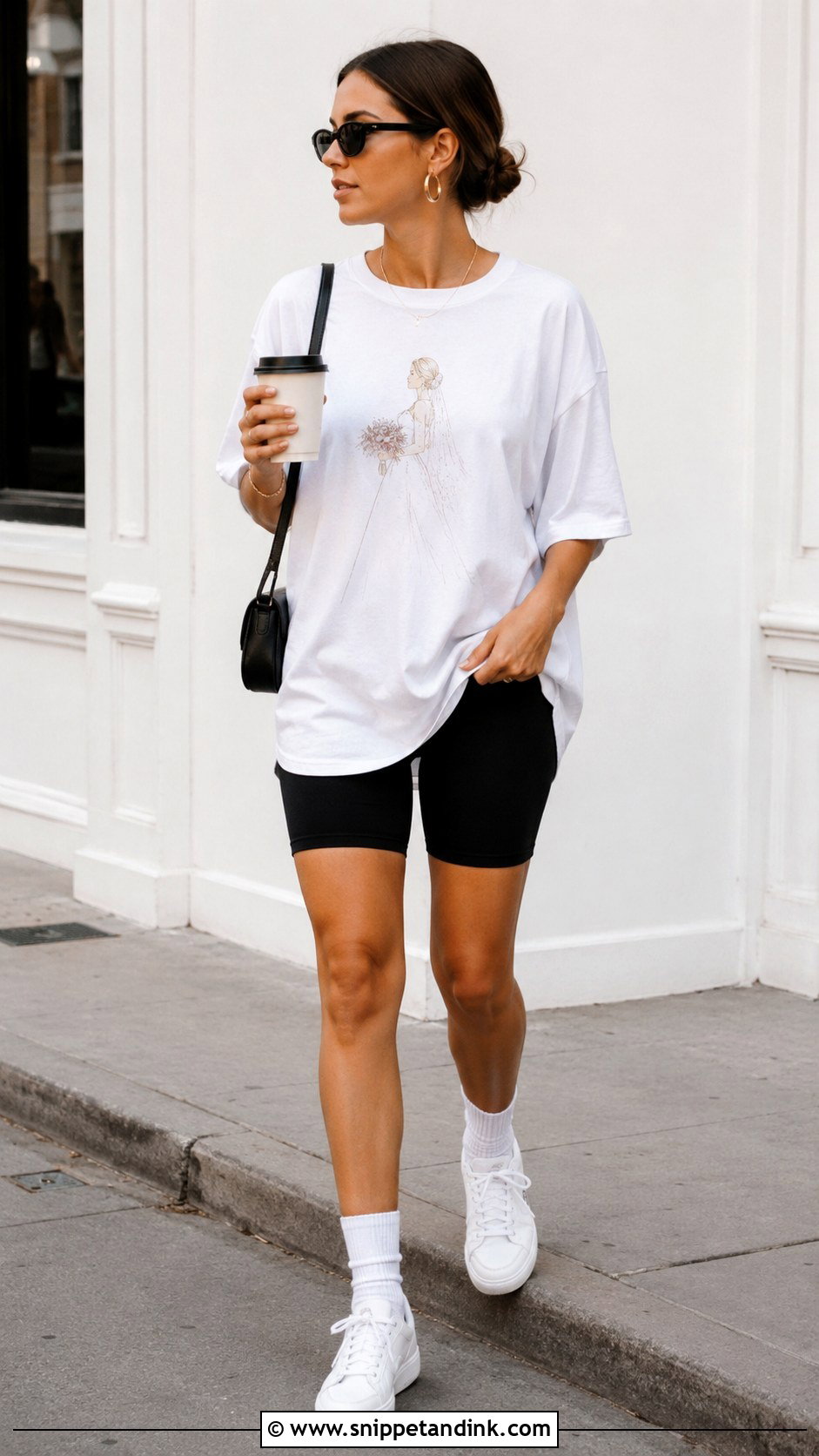 Oversized Wedding Shirt With Biker Shorts - Snippet and Ink - 20 Wedding Shirts Ideas