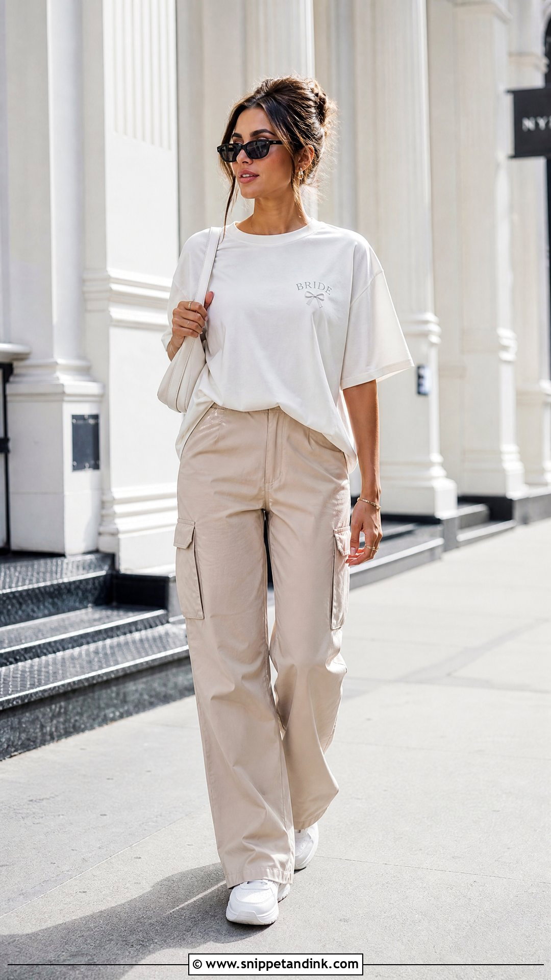 Oversized Wedding T Shirt With Cargo Pants - Snippet and Ink - 20 Wedding T Shirts Ideas