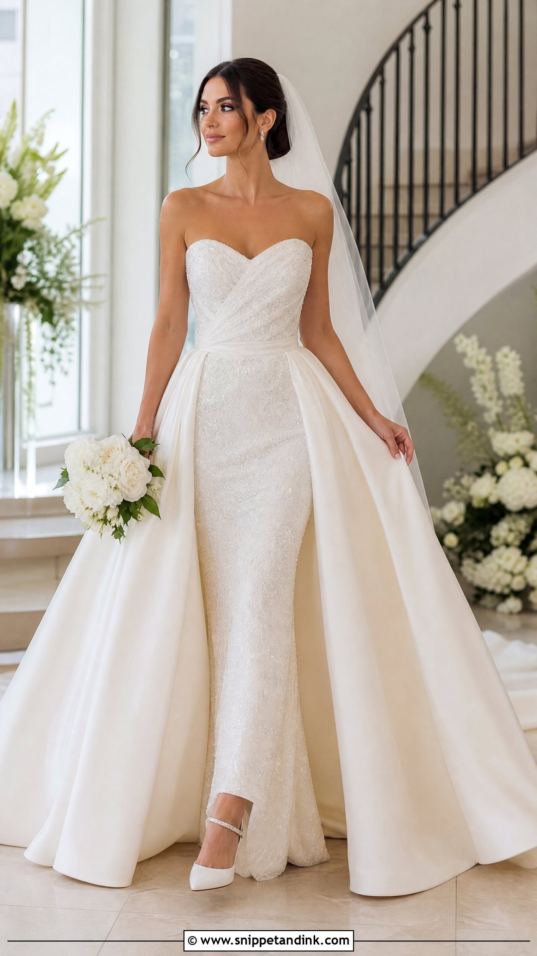 Overskirt Ballroom Wedding Dress - Snippet and Ink - 25 Ballroom Wedding Dress Ideas