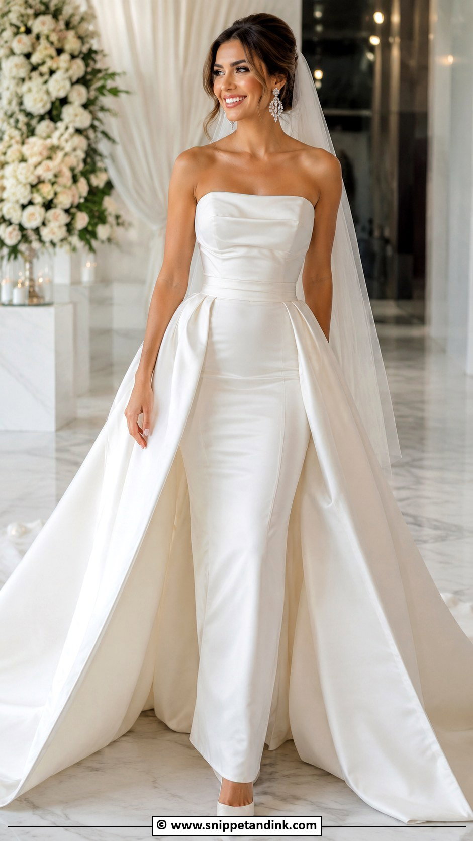 Overskirt Bride Gown - Snippet and Ink - 30 Bride Gown Ideas