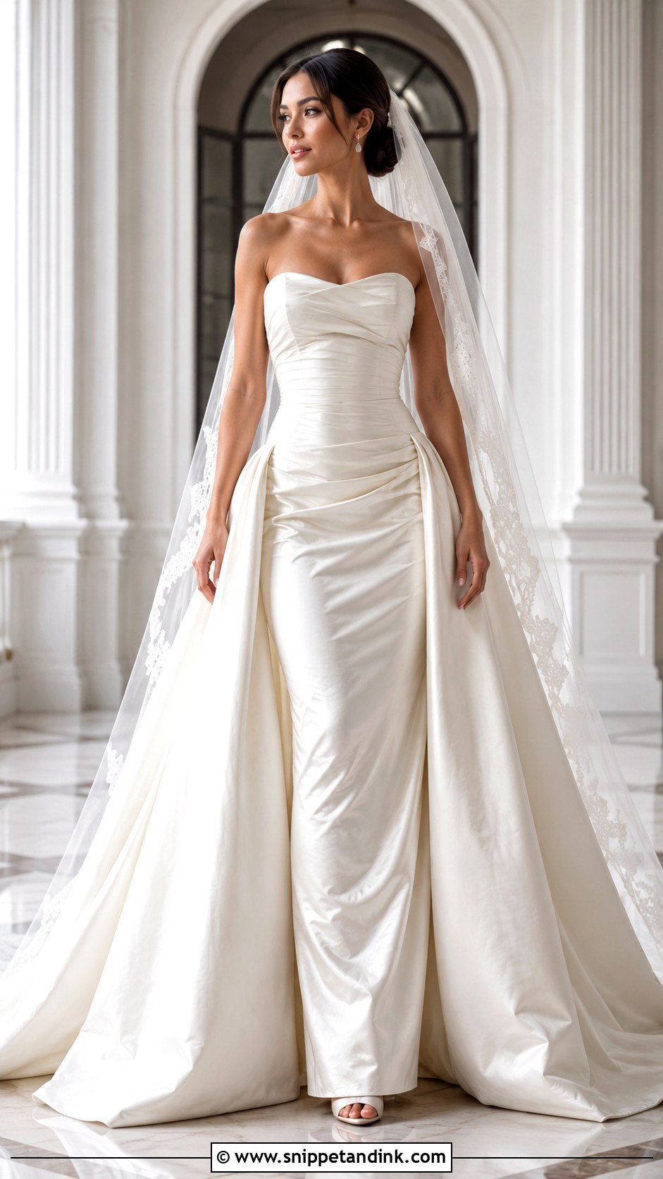 Overskirt Drop Waist Ball Gown Wedding Dress - Snippet and Ink - 25 Drop Waist Wedding Dress Ball Gown Ideas