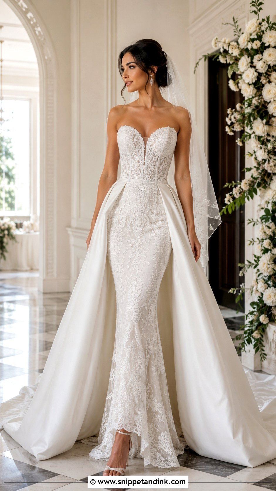 Overskirt Princess Gown Wedding Dress - Snippet and Ink - 25 Princess Gown Wedding Dress Ideas