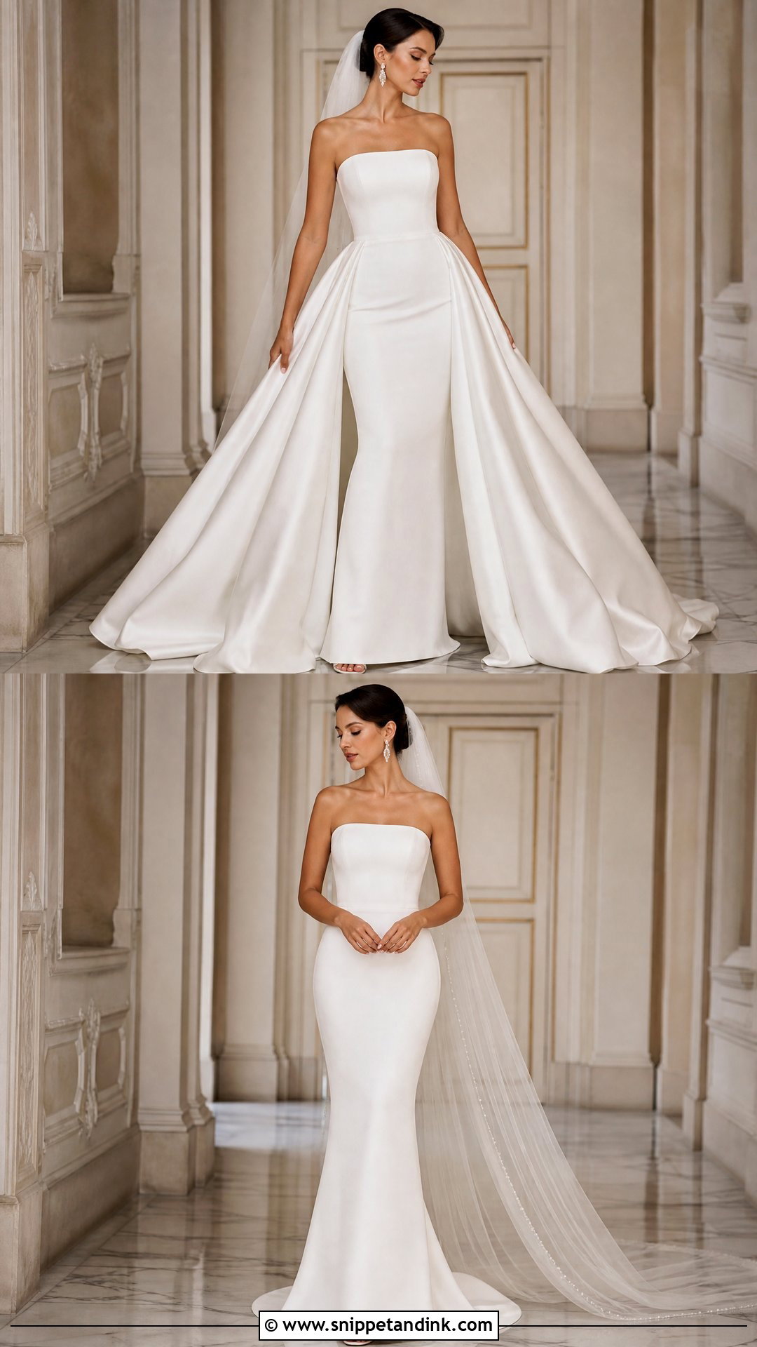 Overskirt Tube Top Wedding Dress - Snippet and Ink - 20 Tube Top Wedding Dress Ideas