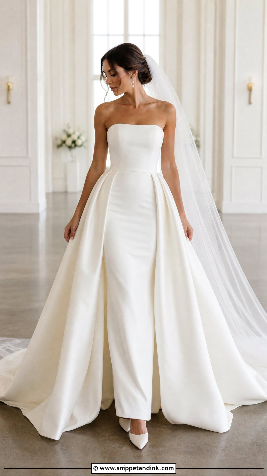 Overskirt Tube Wedding Gown - Snippet and Ink - 20 Tube Wedding Gown Ideas