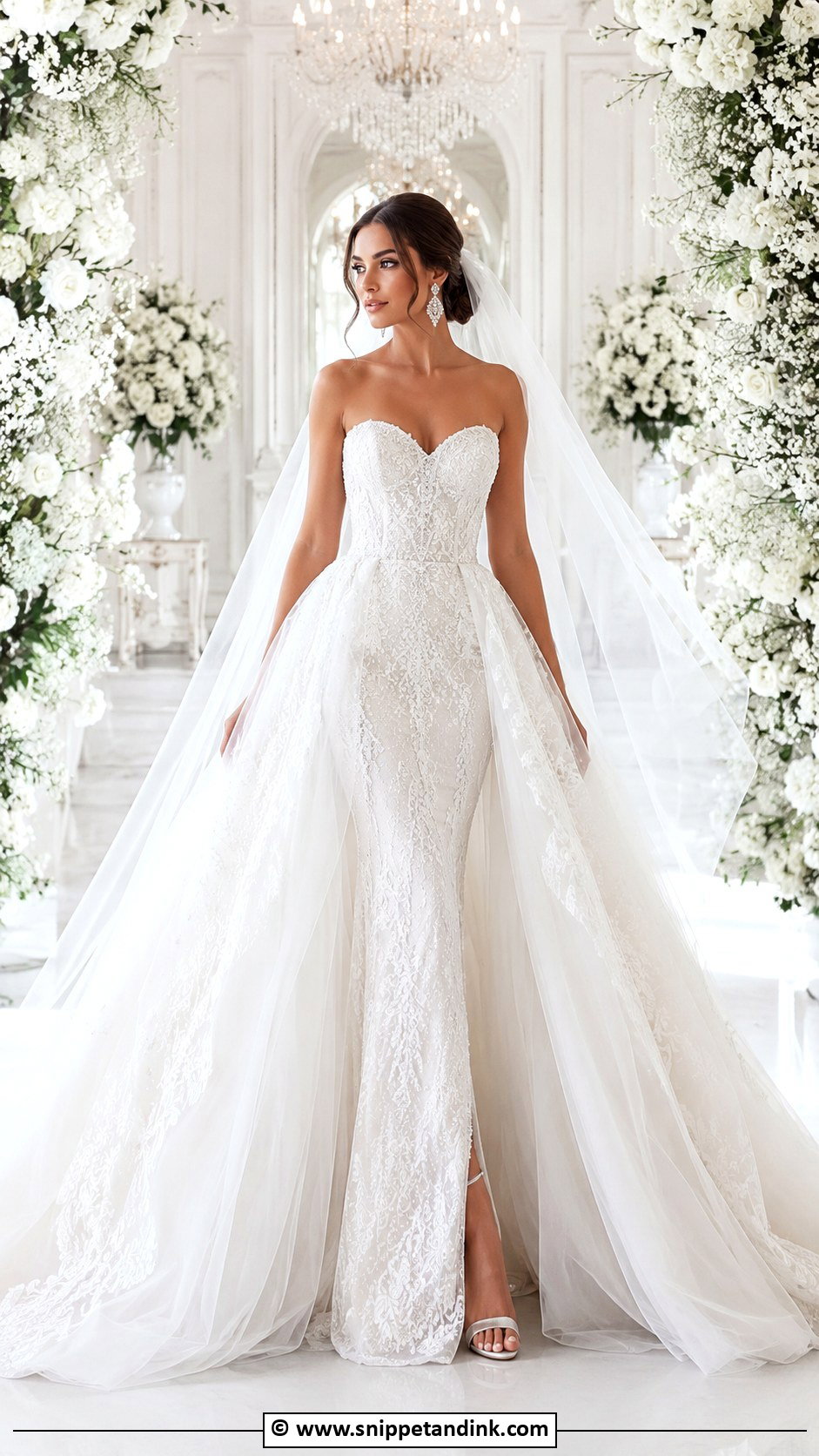 Overskirt Wedding Dress - Snippet and Ink - 30 Luxury Wedding Dress Ideas