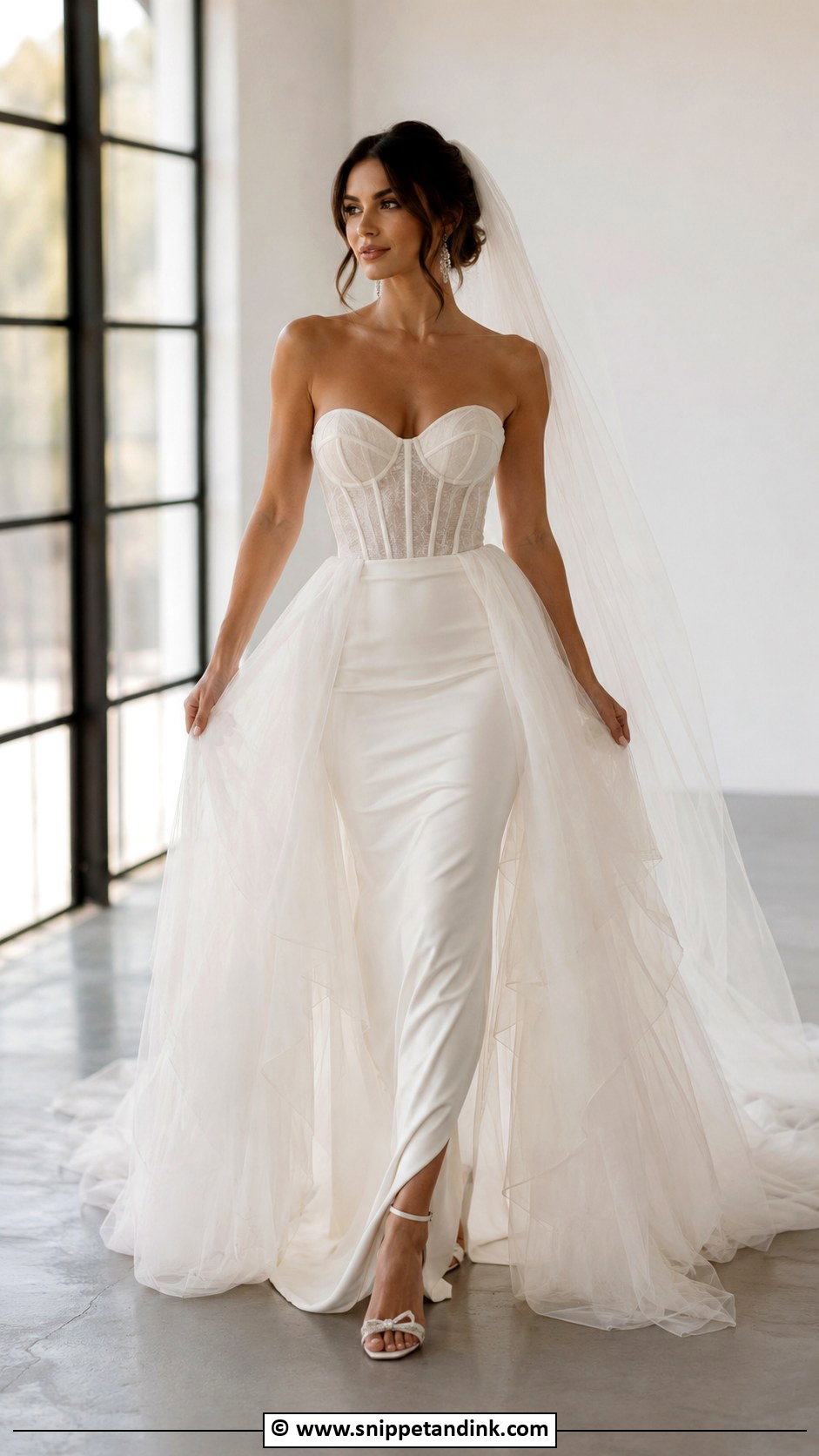Overskirt Wedding Dress - Snippet and Ink - 30 2 Piece Wedding Dress Ideas
